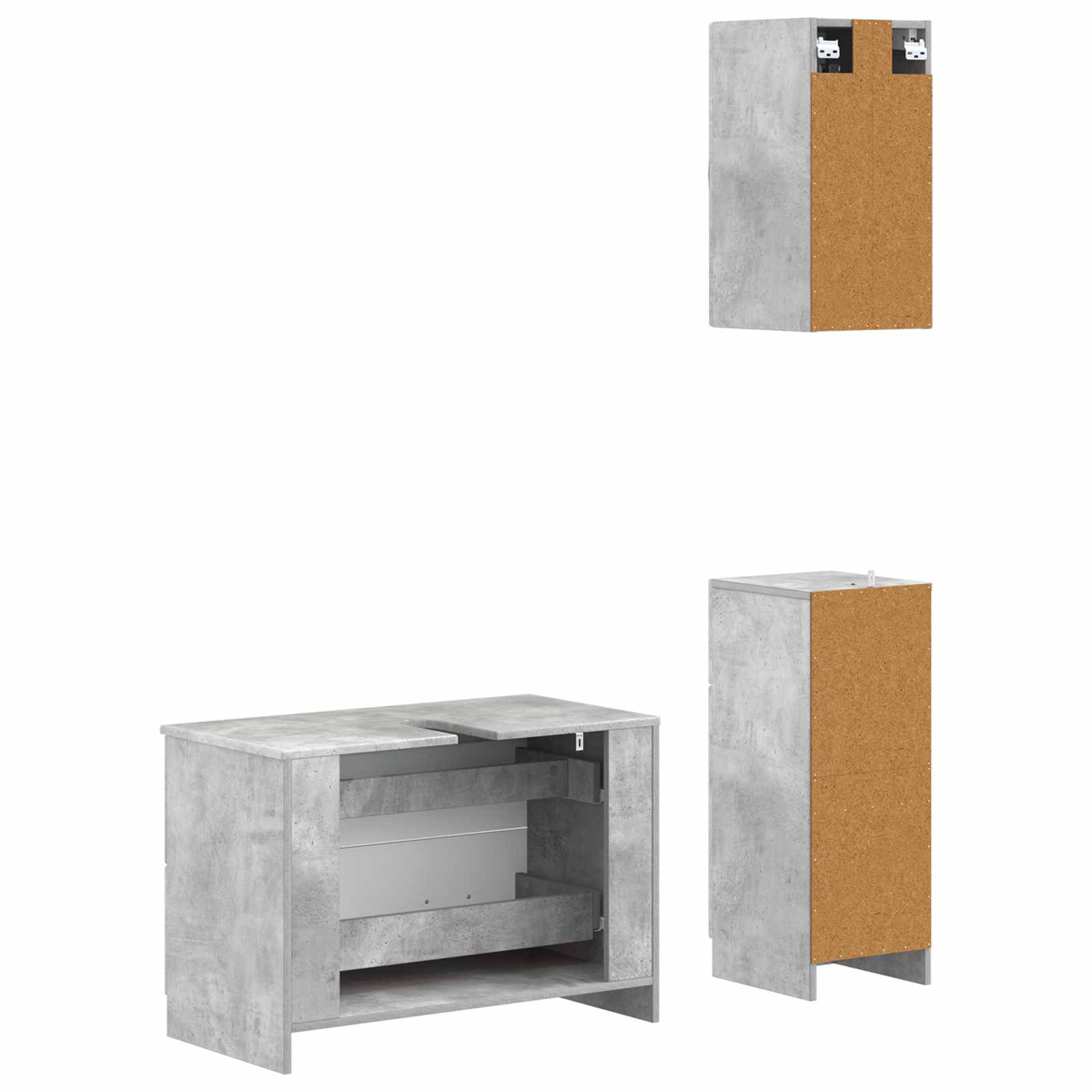 Set za kupaonicu od 3 dijela UTRECHT Betonska siva