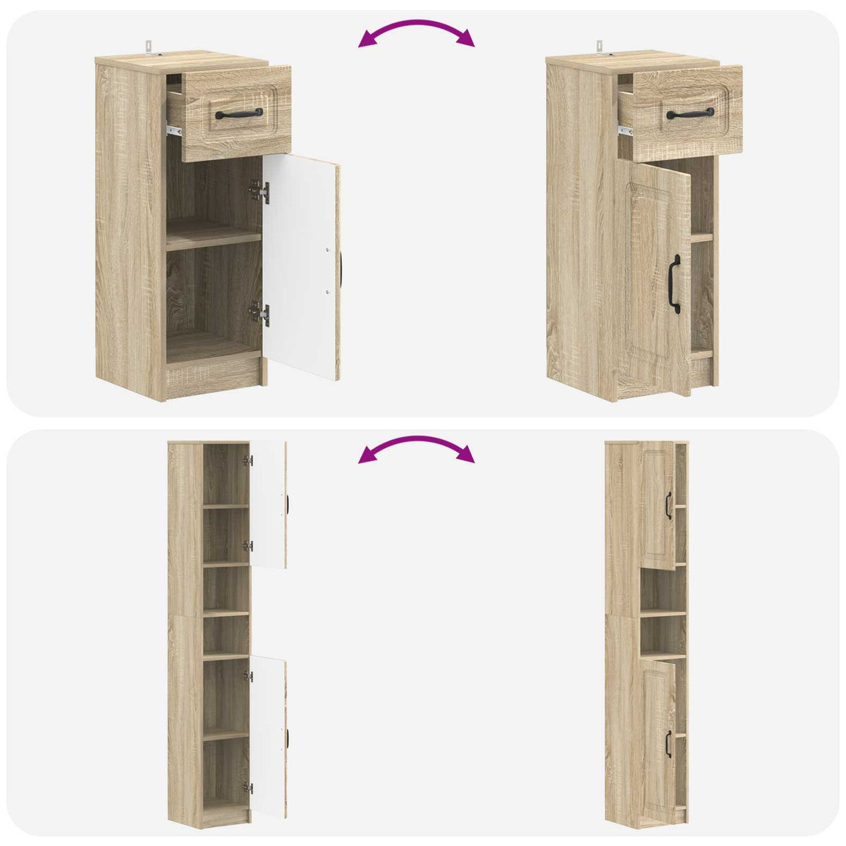 Set za kupaonicu od 3 dijela UTRECHT Konstruirano drvo