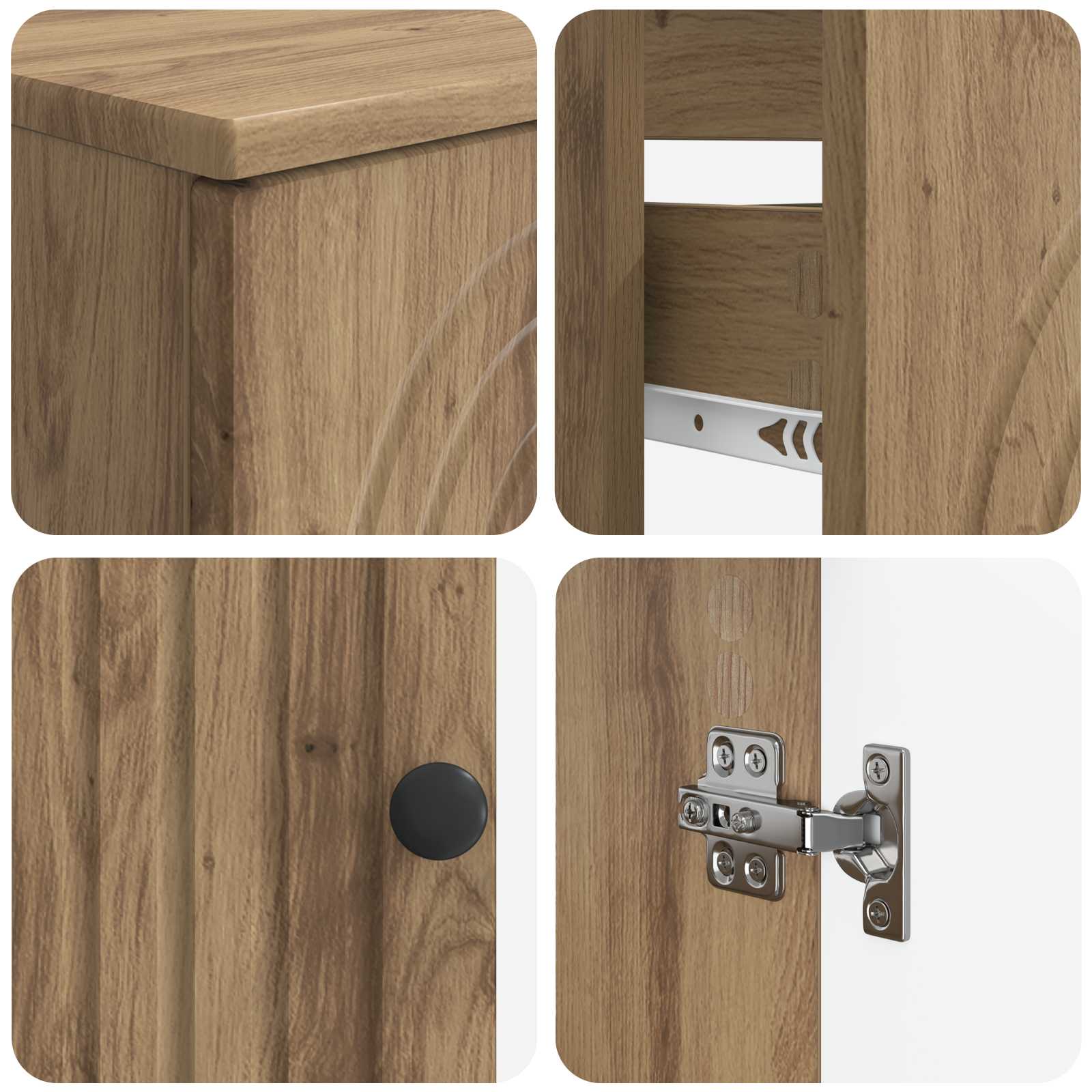 Set kupaonskih ormara od 4 dijela ALKMAAR Hrast artisan