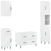 Set kupaonskih ormara od 4 dijela HAARLEM Bijela visokog sjaja