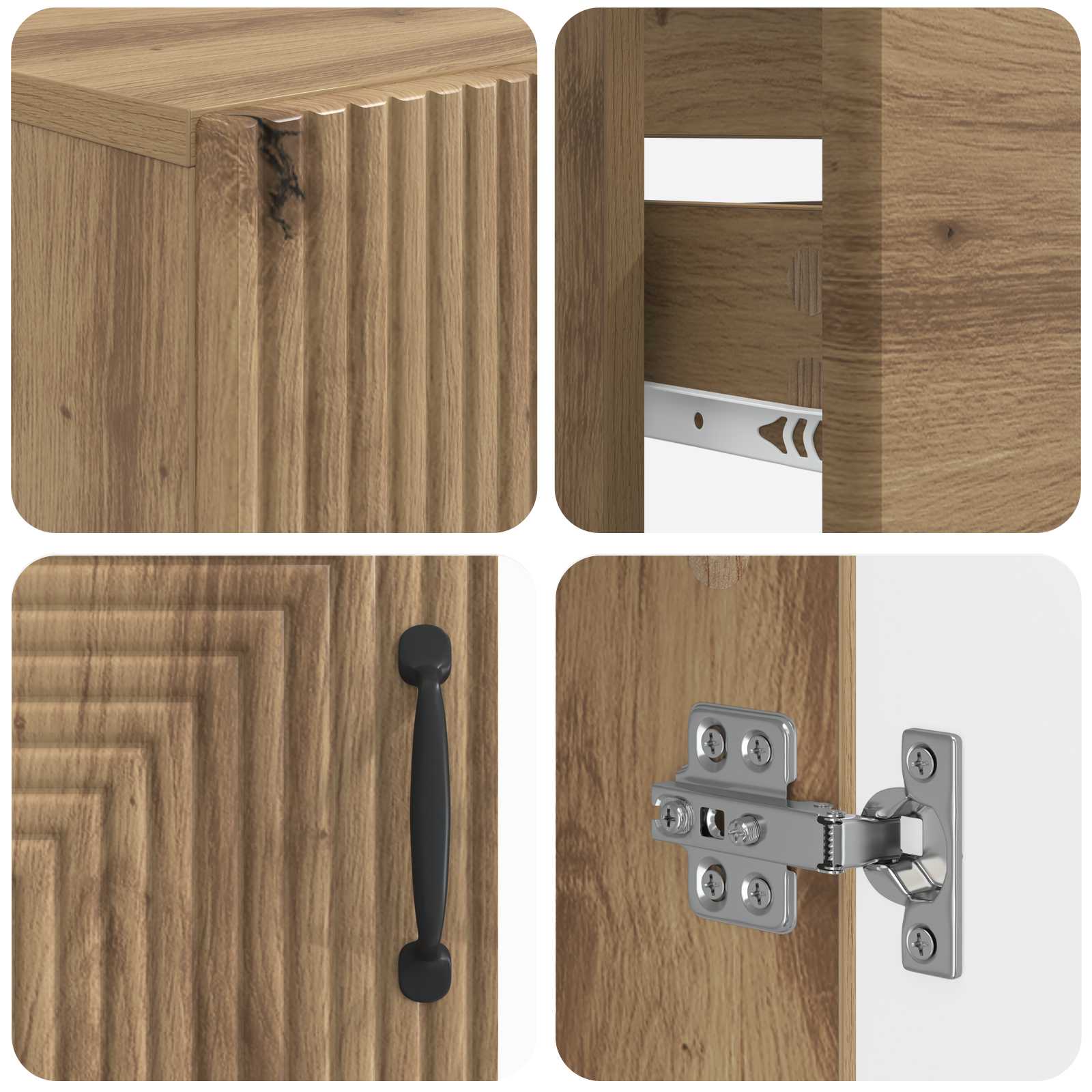 Set kupaonskih ormara od 4 dijela HAARLEM Hrast artisan