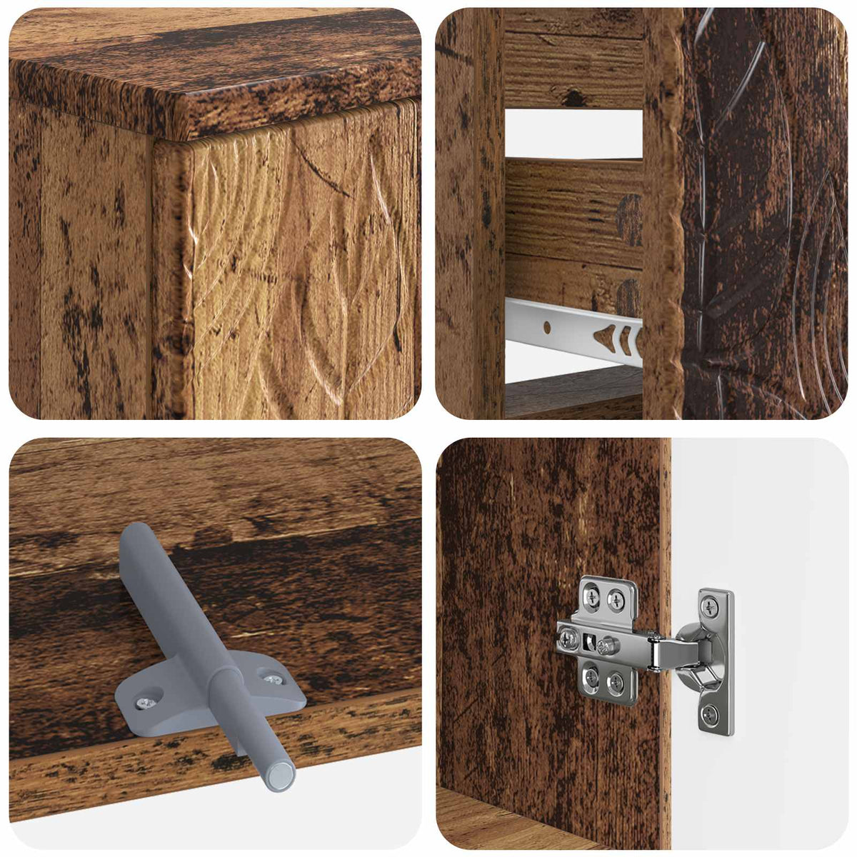 Set kupaonskih ormara od 4 dijela DELFT Staro drvo