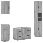 Set kupaonskih ormara od 4 dijela HOORN Siva Sonoma