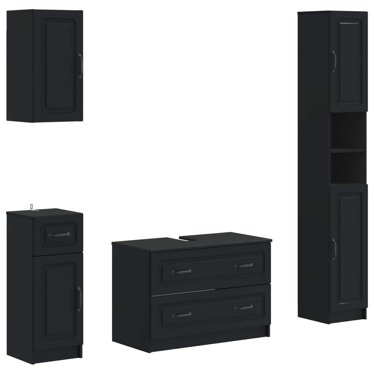 Set kupaonskih ormara od 4 dijela UTRECHT Crna