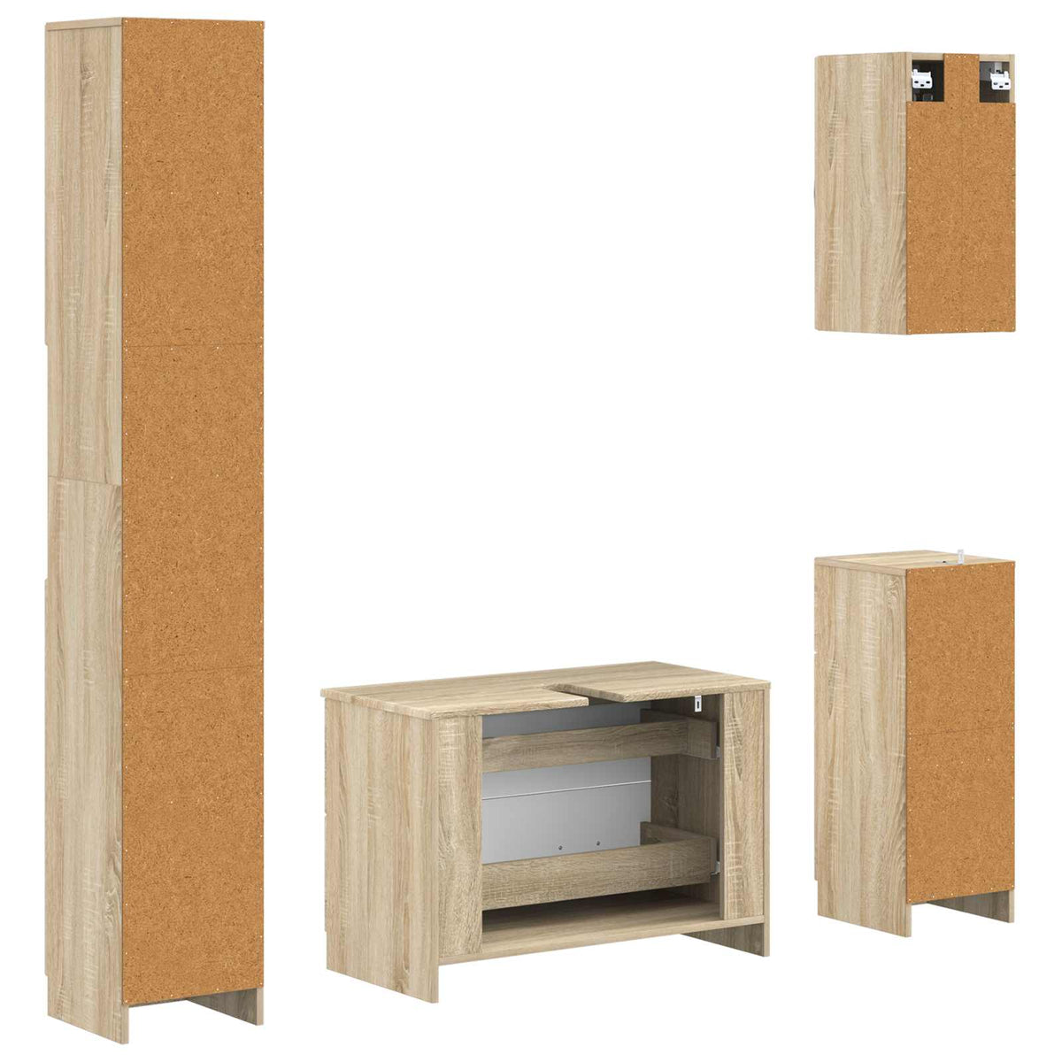 Set kupaonskih ormara od 4 dijela UTRECHT Hrast sonoma