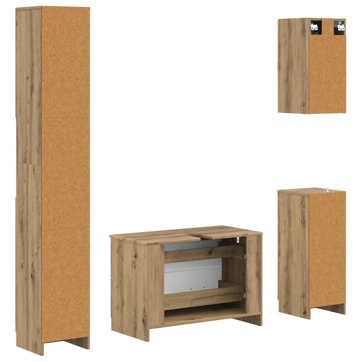 Set kupaonskih ormara od 4 dijela UTRECHT Hrast artisan