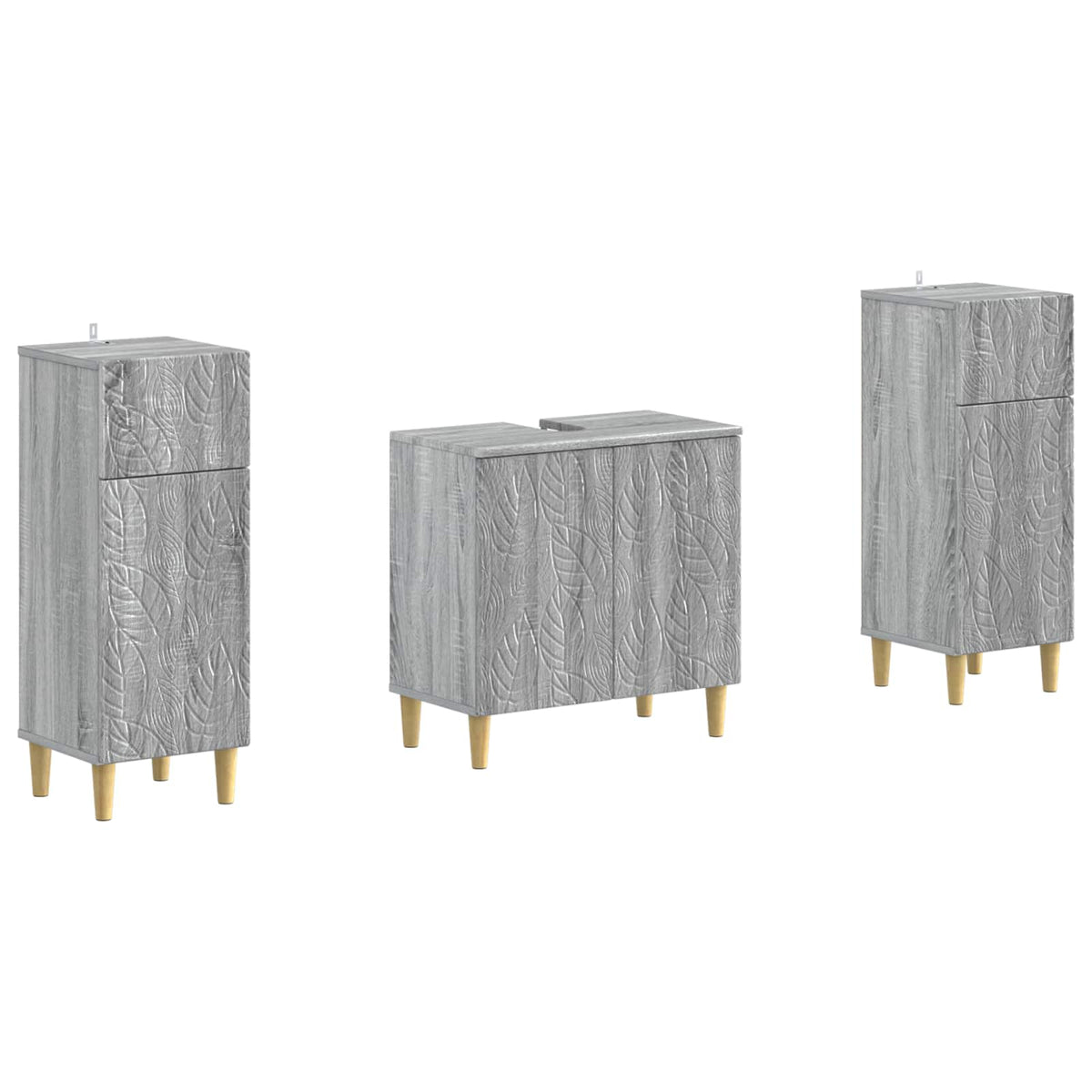 Set kupaonskih ormara od 2 dijela DELFT Siva Sonoma