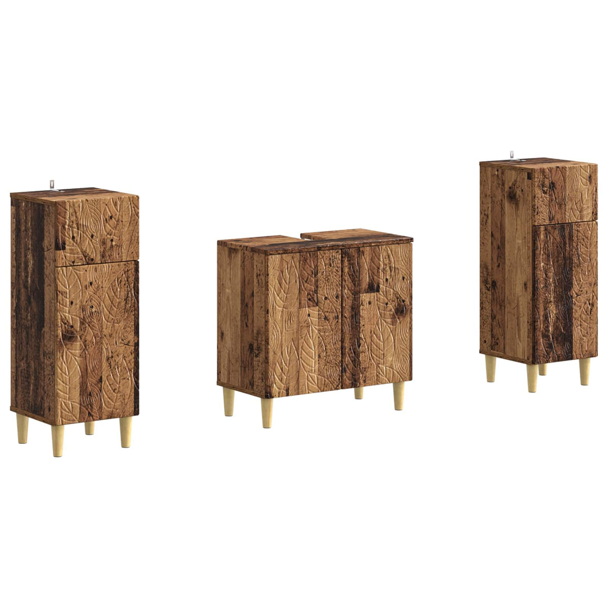 Set kupaonskih ormara od 2 dijela DELFT Staro drvo