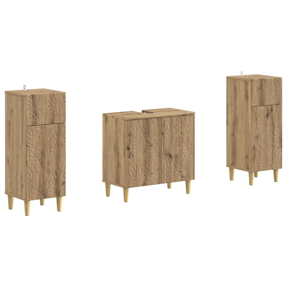 Set kupaonskih ormara od 2 dijela DELFT Hrast artisan