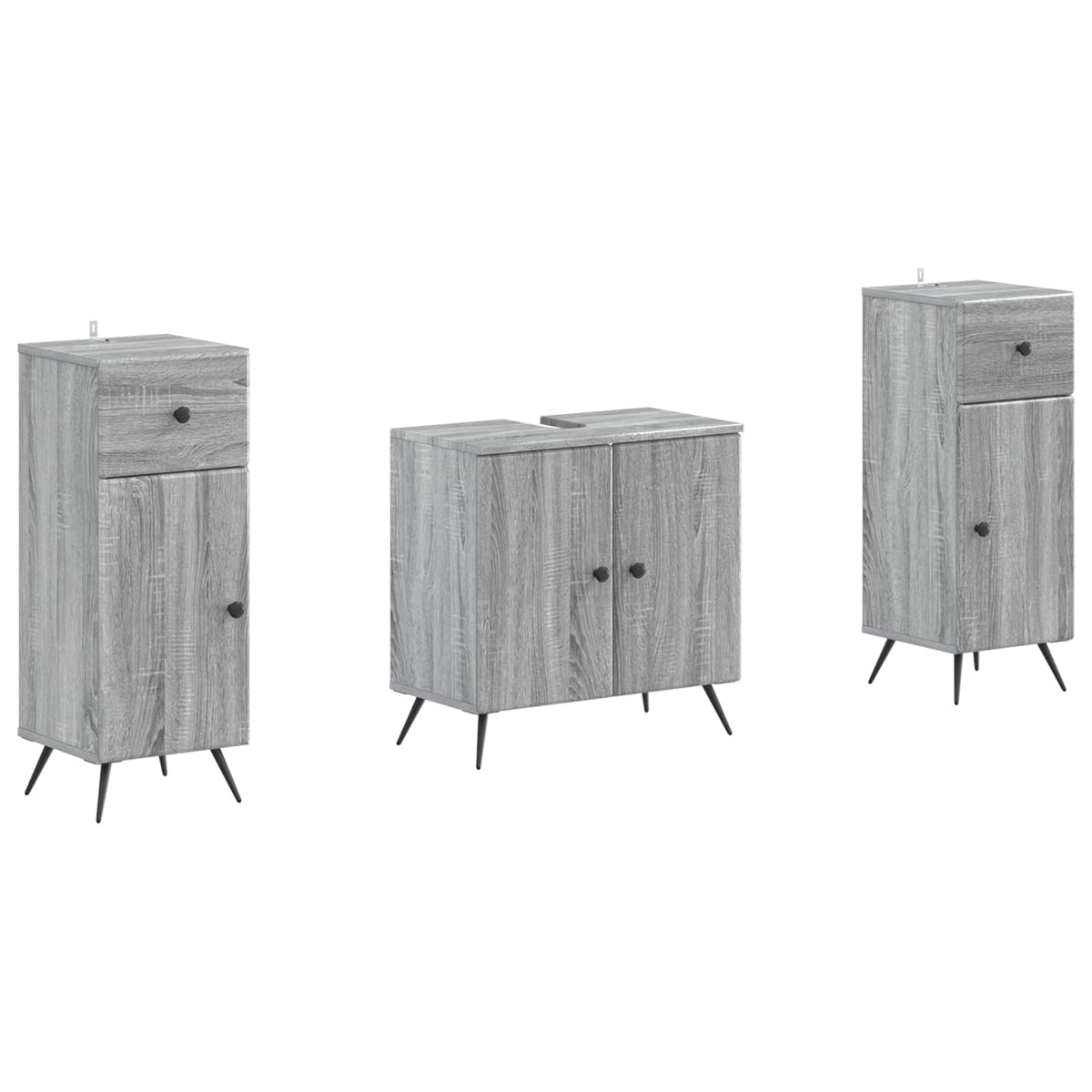 Set kupaonskih ormara od 2 dijela BREDA Siva Sonoma