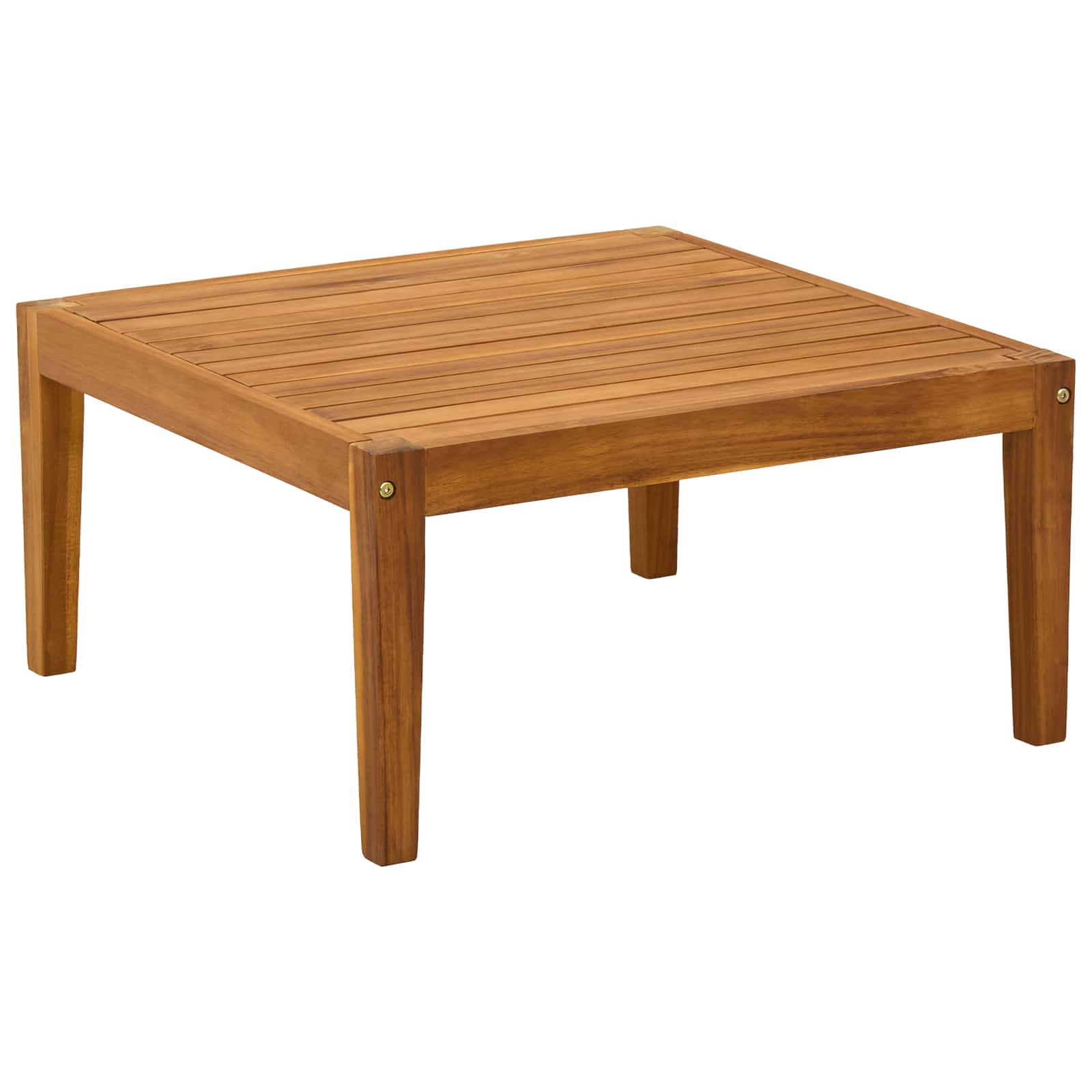 Stol za vrt Čvrsto drvo akacije Prirodna 60 x 60 x 30 cm