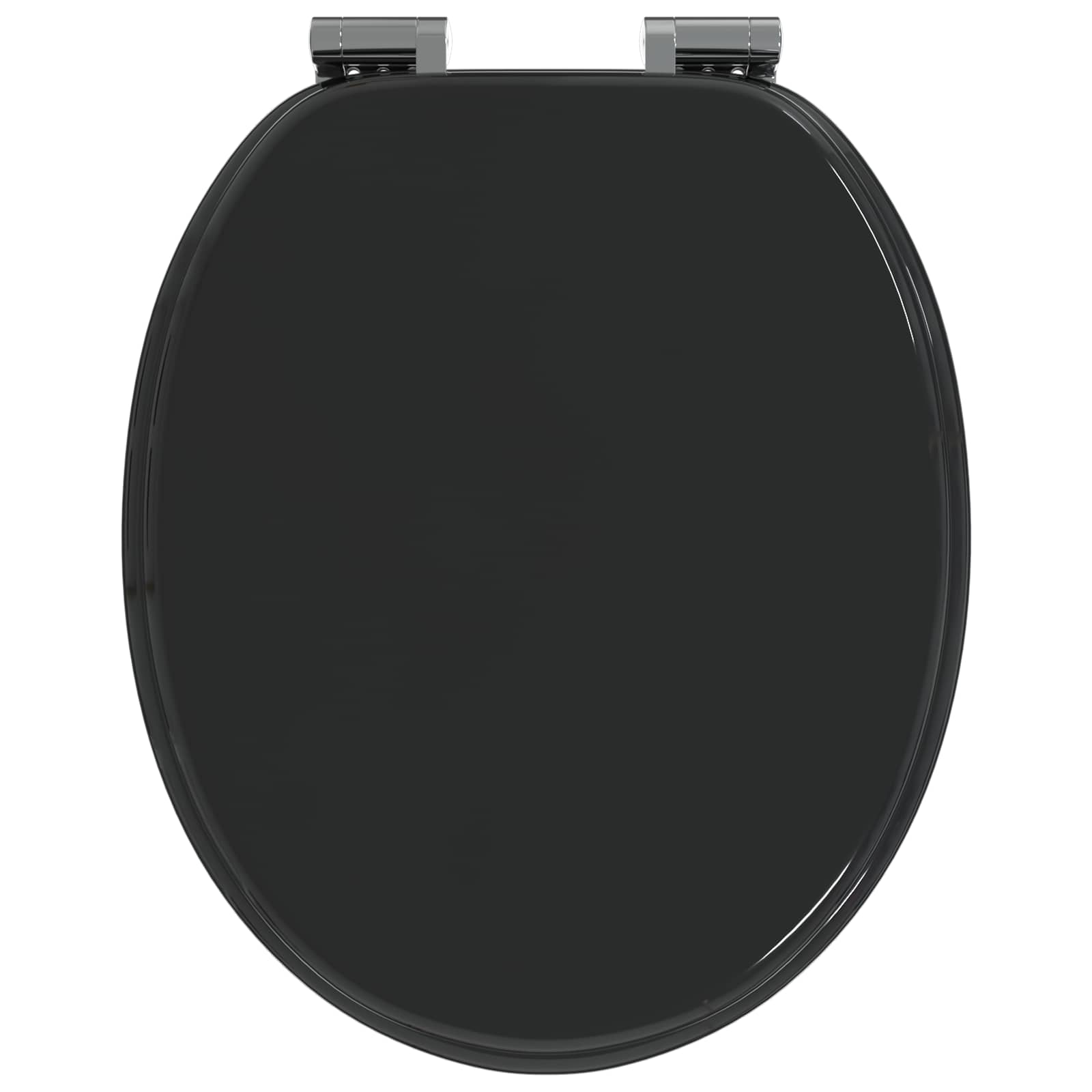 Toaletna sjedala s mekim zatvaranjem Crna 44 x 38 cm MDF ploča