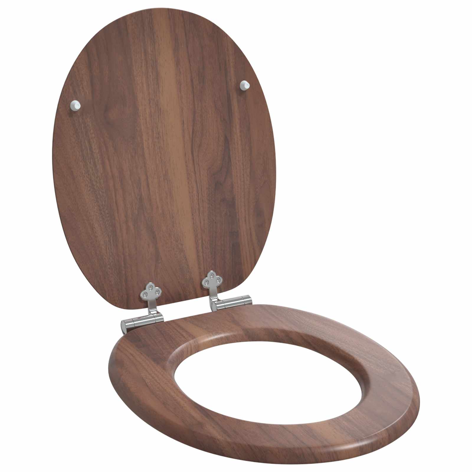 Toaletna sjedala s mekim zatvaranjem Smeđa 44 x 38 cm MDF ploča