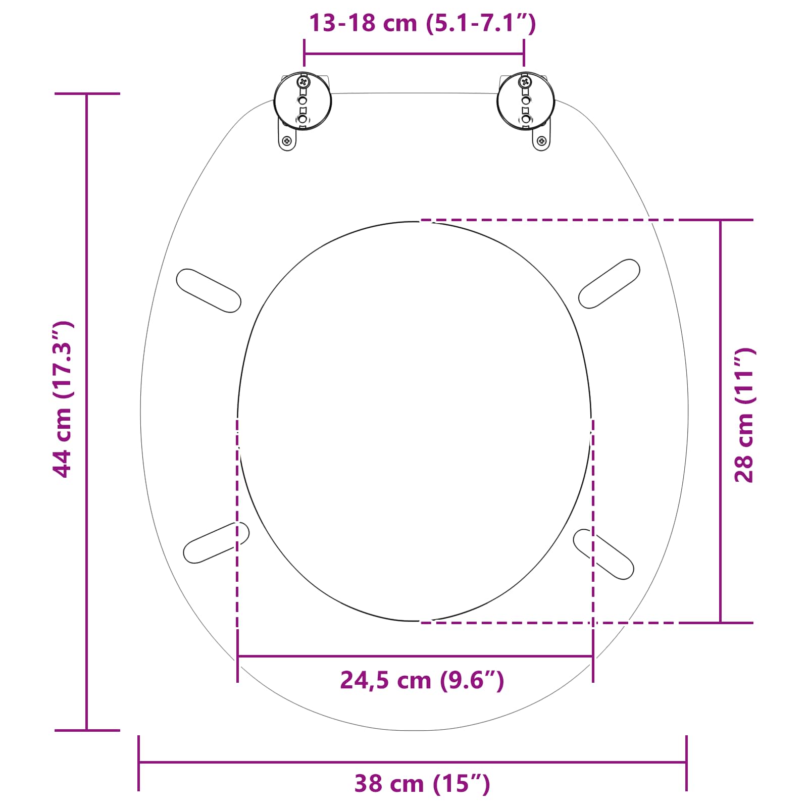Toaletna sjedala s mekim zatvaranjem Sivi 44 x 38 cm MDF ploča
