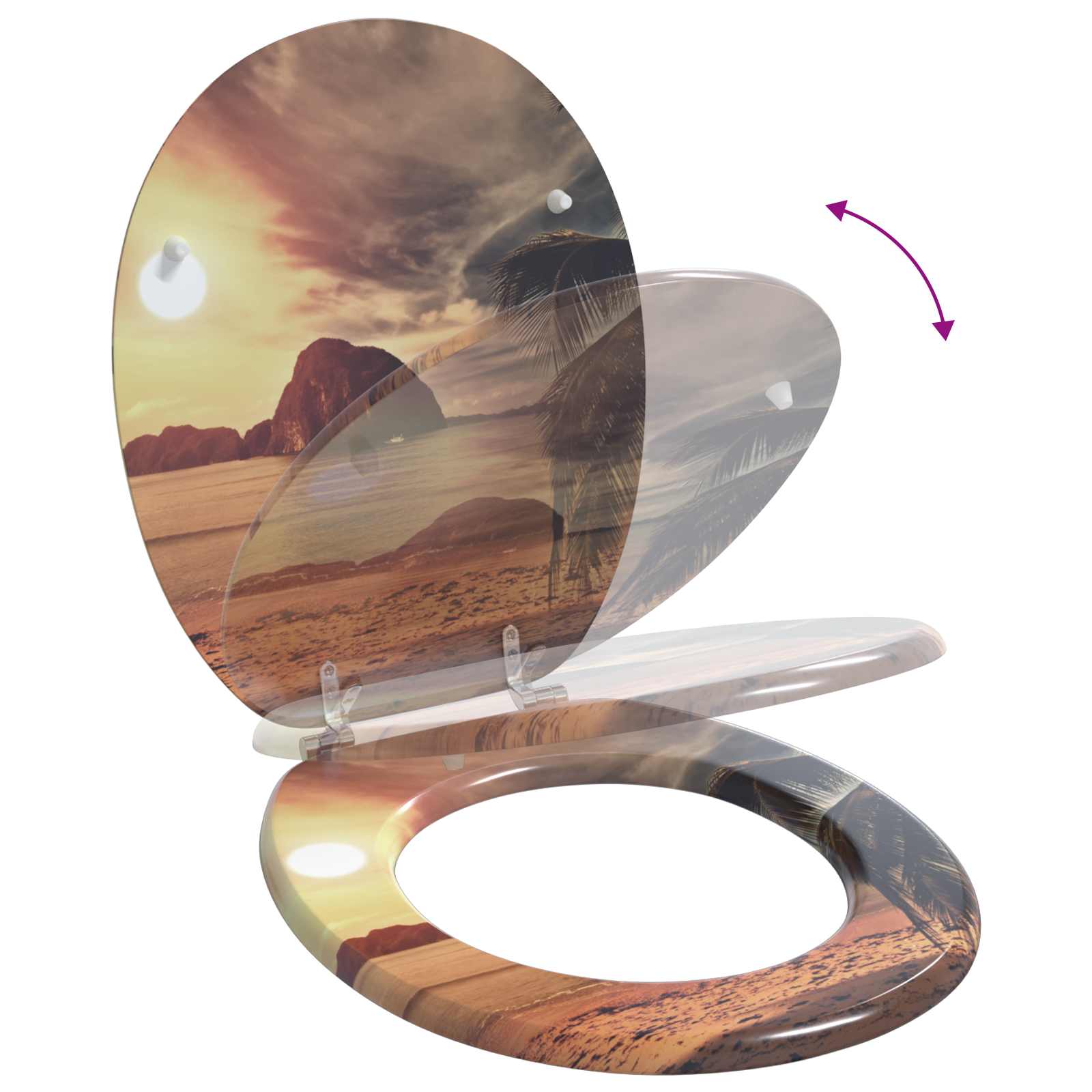 Toaletna sjedala s mekim zatvaranjem Narančasta 44 x 38 cm