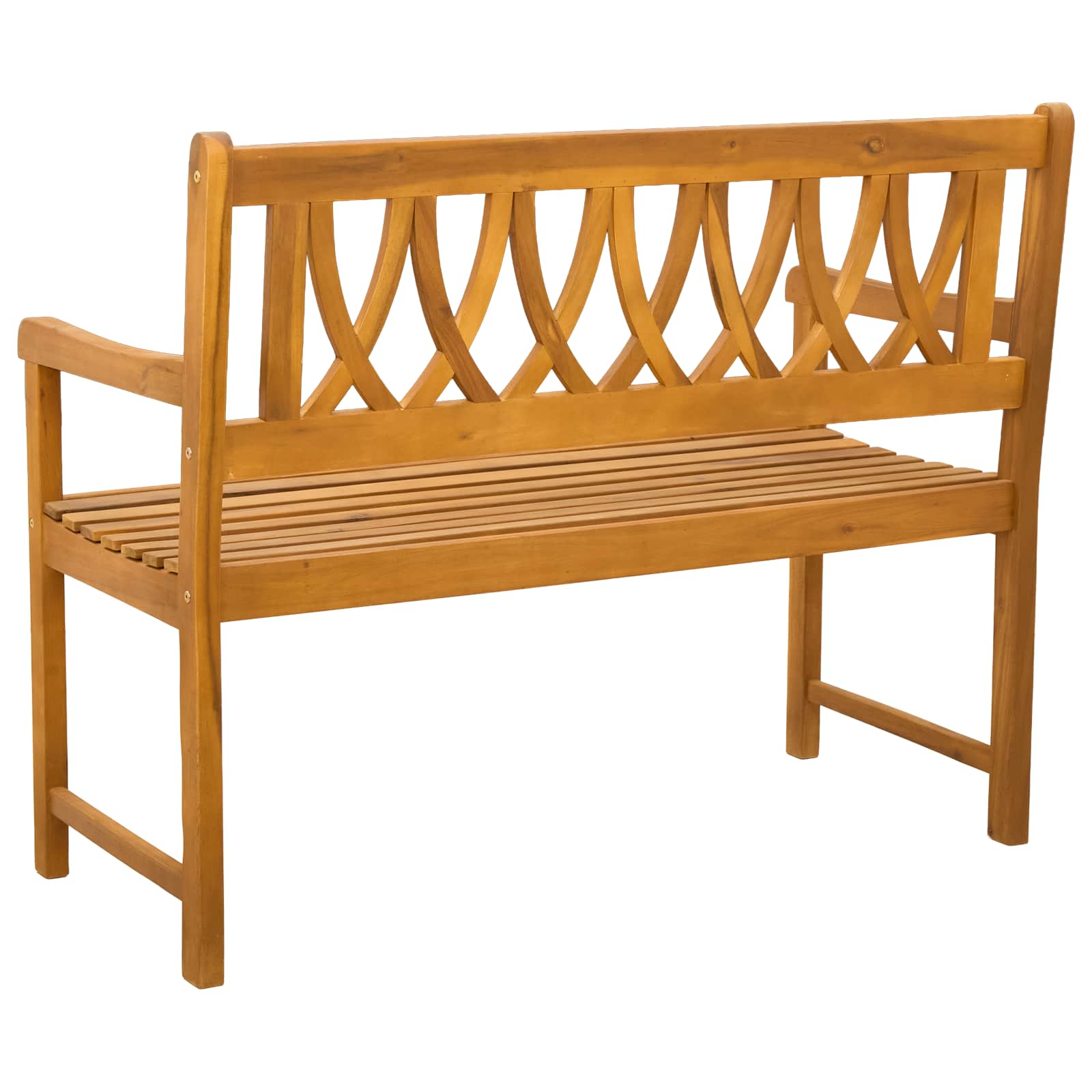 Vanjska klupa Prirodna 110 x 55,5 x 90 cm Čvrsto drvo akacije