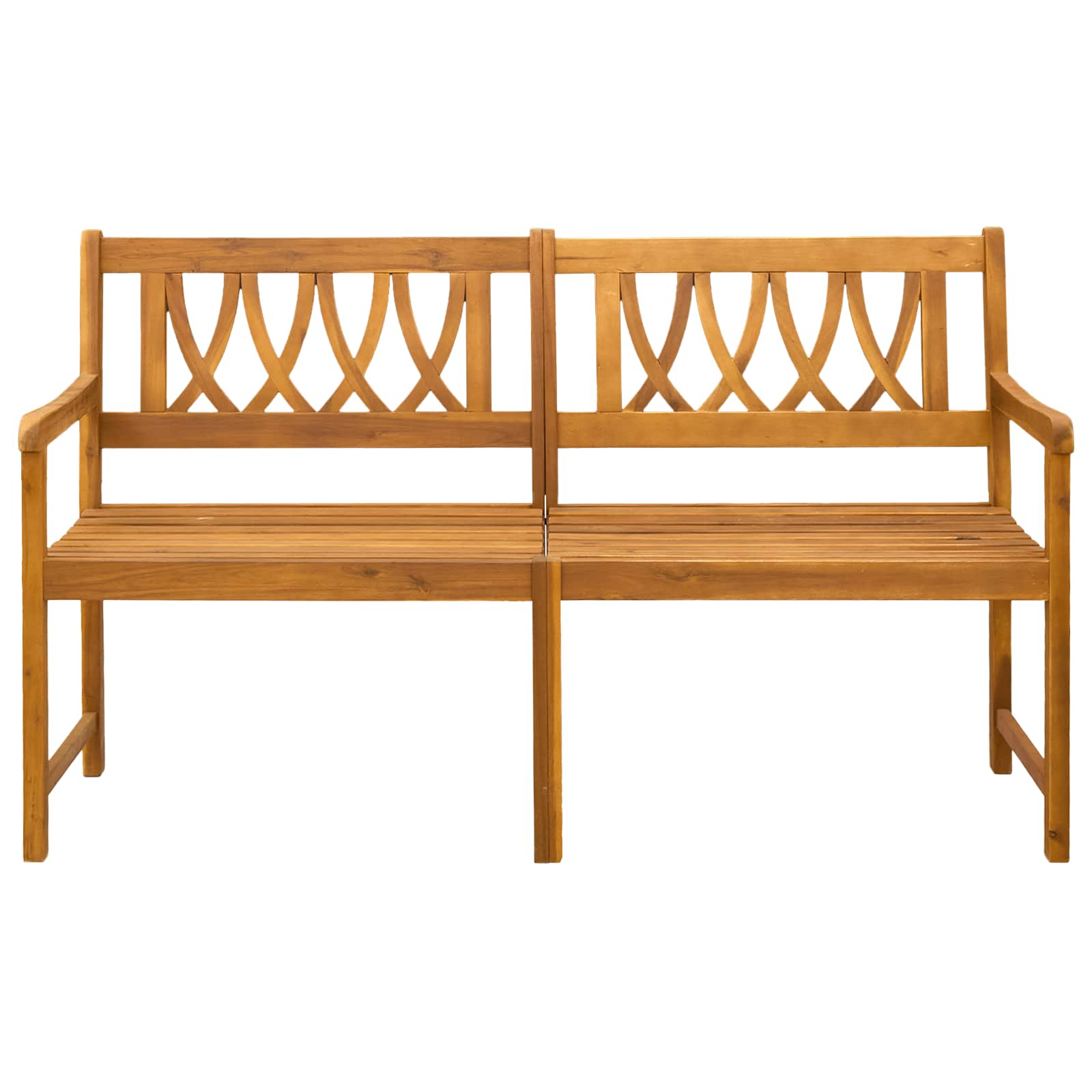 Vanjska klupa Prirodna 150 x 55,5 x 90 cm Čvrsto drvo akacije