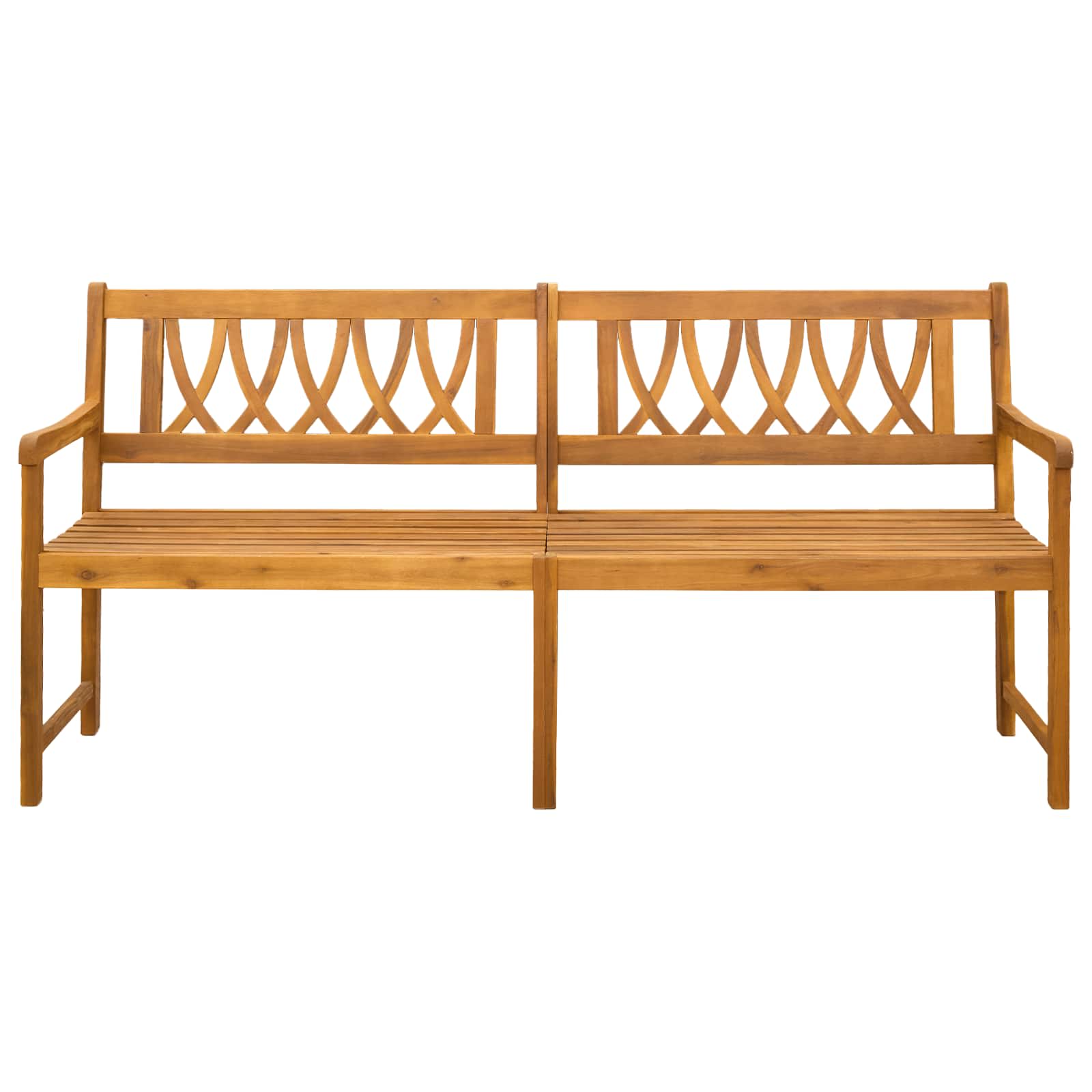 Vanjska klupa Prirodna 180 x 55,5 x 90 cm Čvrsto drvo akacije