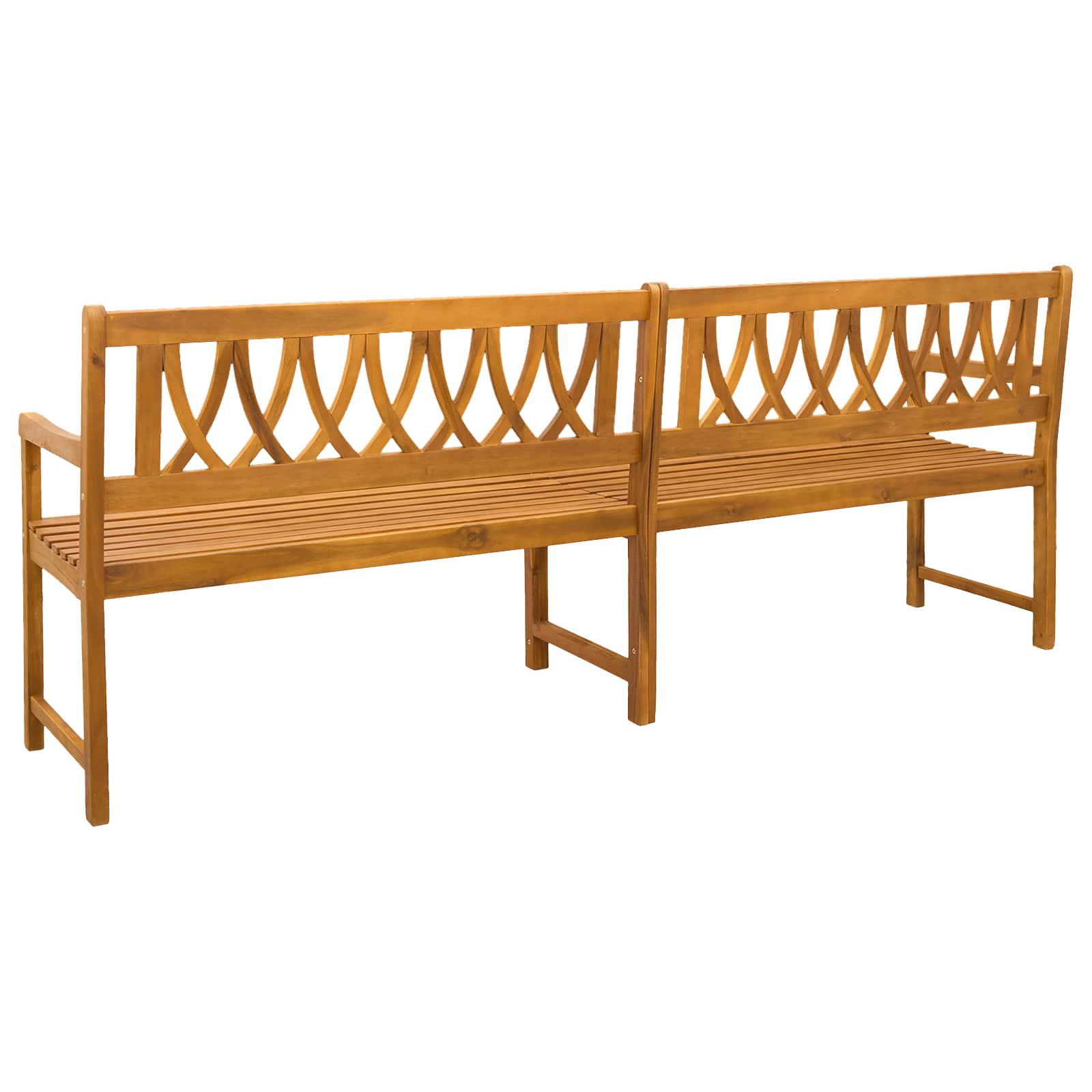 Vanjska klupa Prirodna 220 x 55,5 x 90 cm Čvrsto drvo akacije