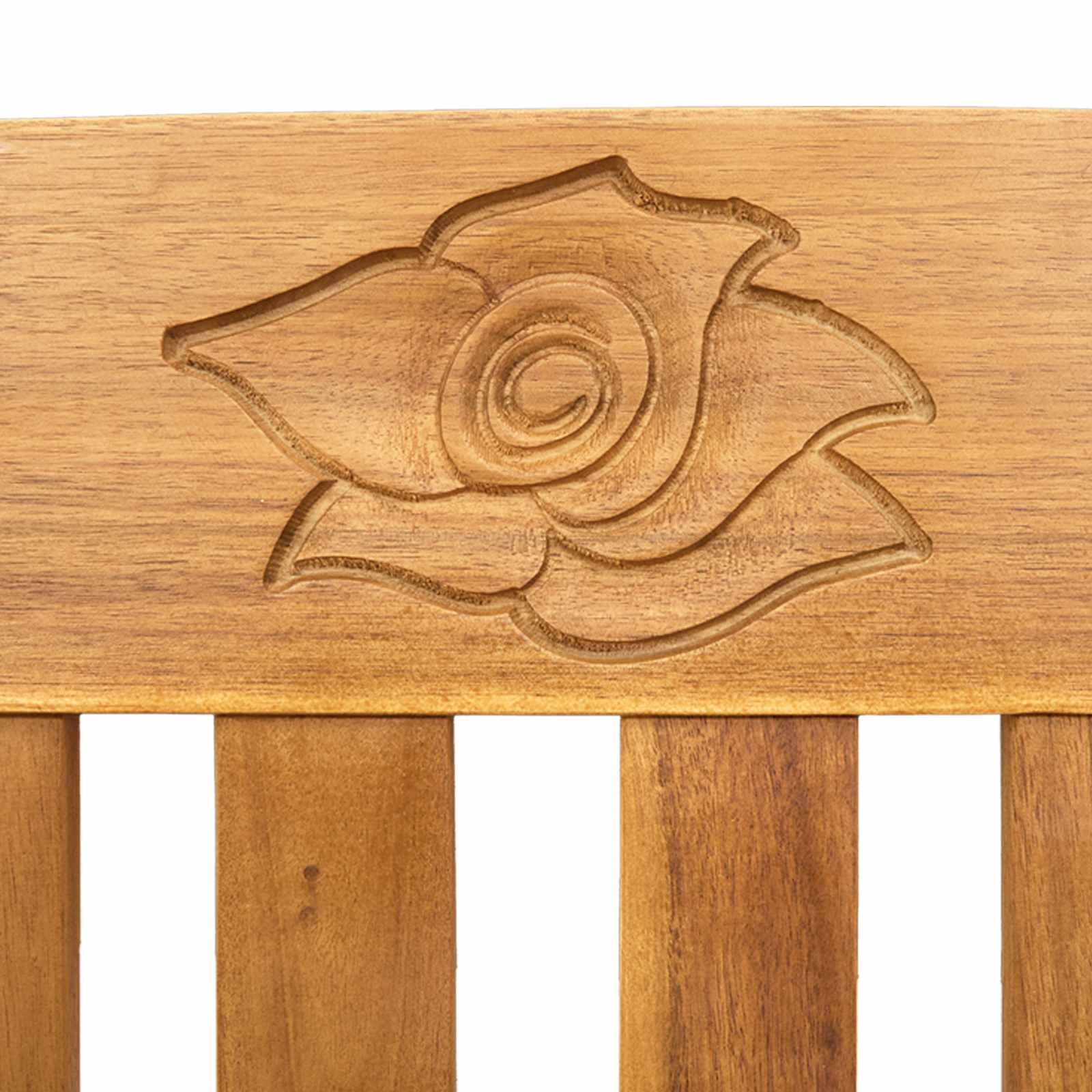 Klupa s ružama Prirodna 114 x 46 x 82,5 cm Čvrsto drvo akacije