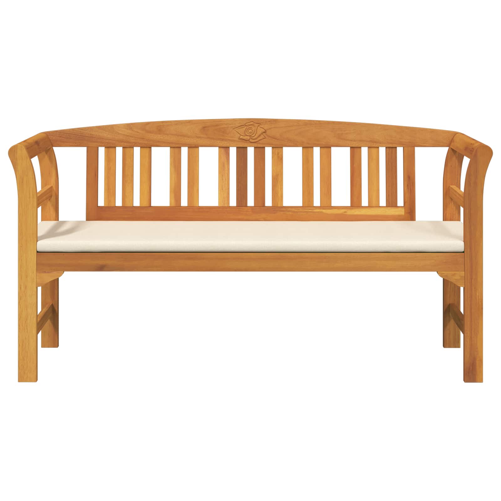 Klupa s ružama Prirodna 157 x 46 x 82,5 cm Čvrsto drvo akacije
