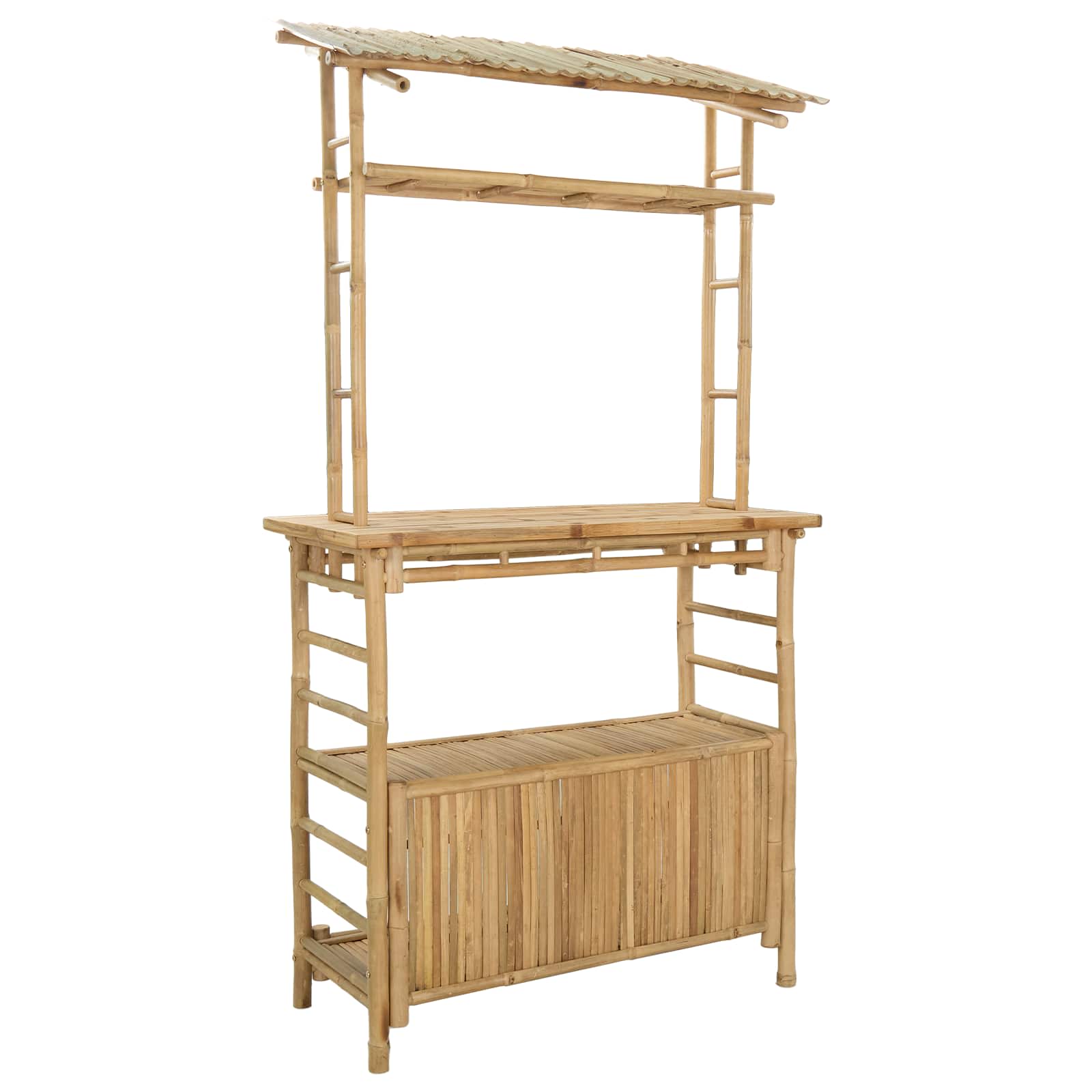 Vanjski bar stol s pohranom Prirodna 110 x 50 x 210 cm Bambus