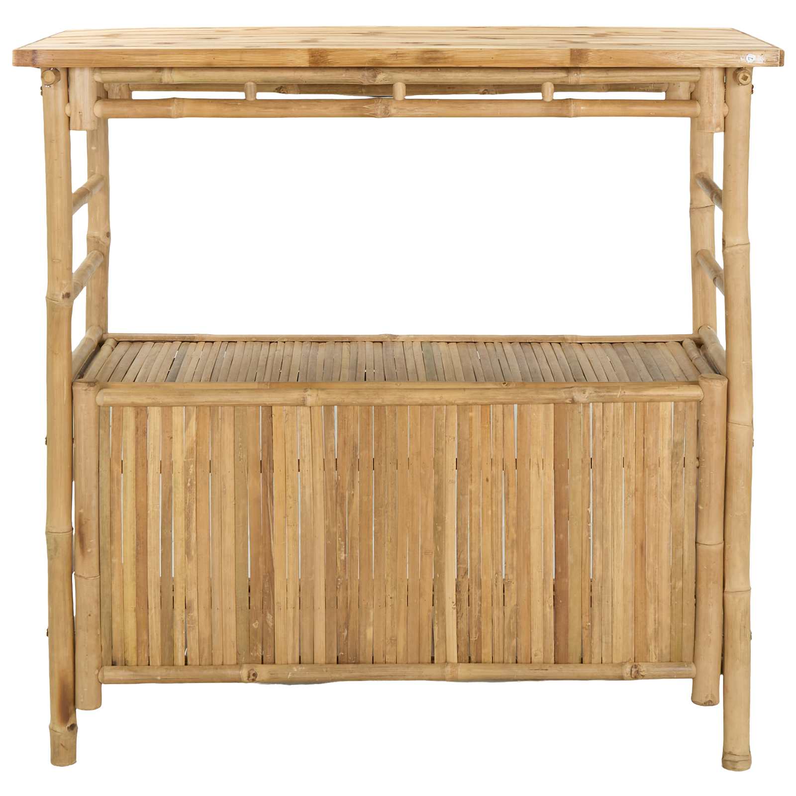 Vanjski bar stol s pohranom Prirodna 110 x 50 x 105 cm Bambus