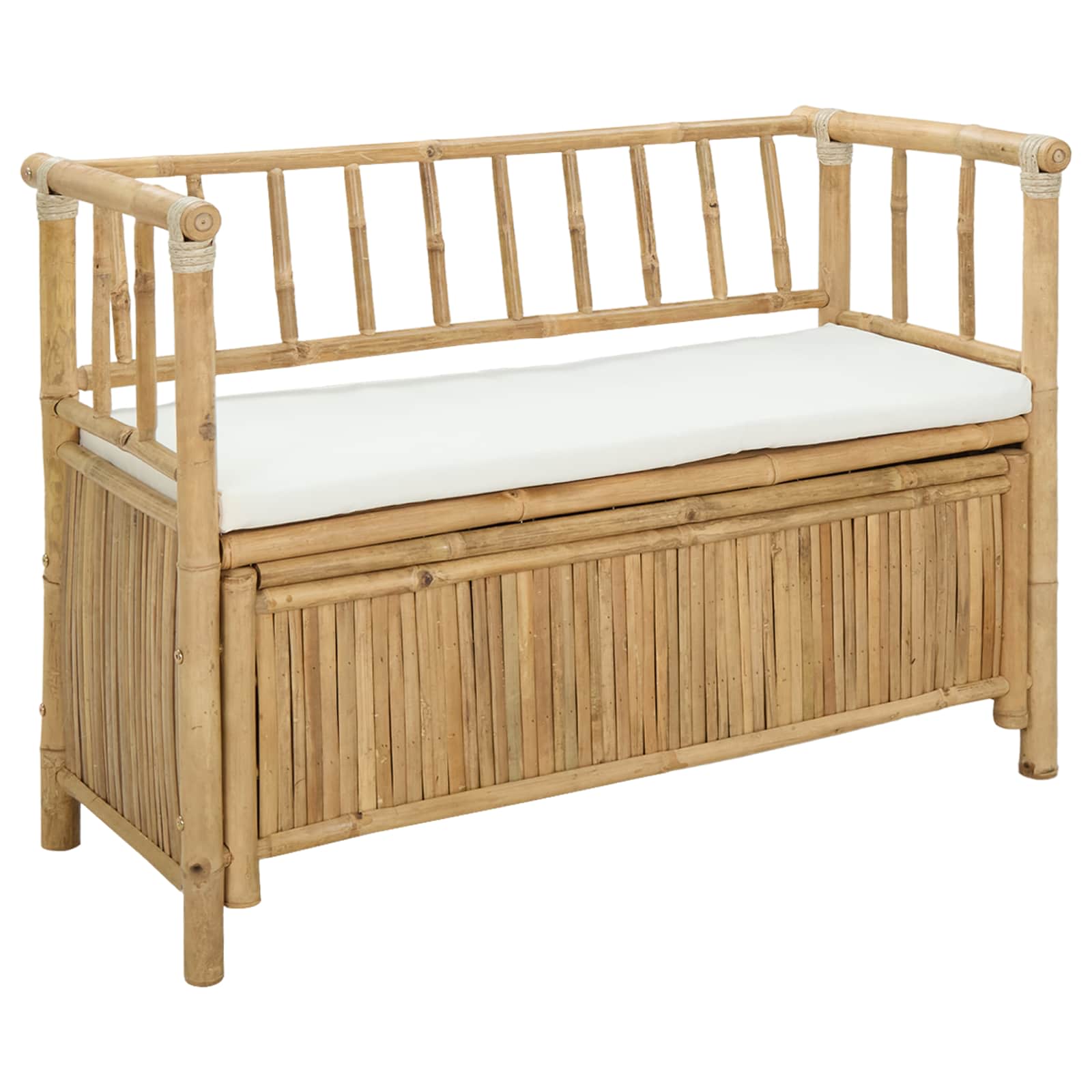 Klupa za vrtno skladištenje 110 x 47 x 80 cm Bambus Prirodna