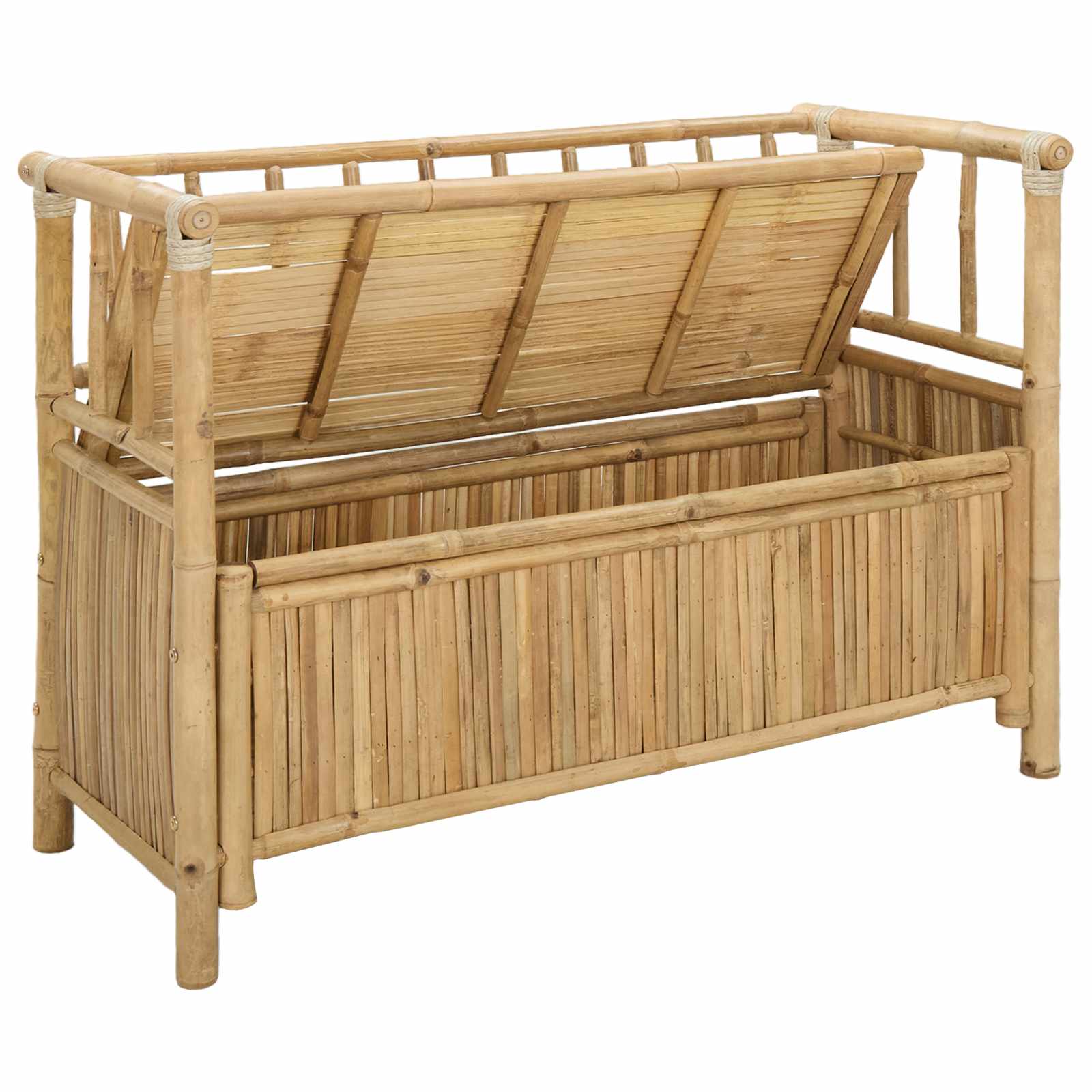 Klupa za vrtno skladištenje 110 x 47 x 80 cm Bambus Prirodna