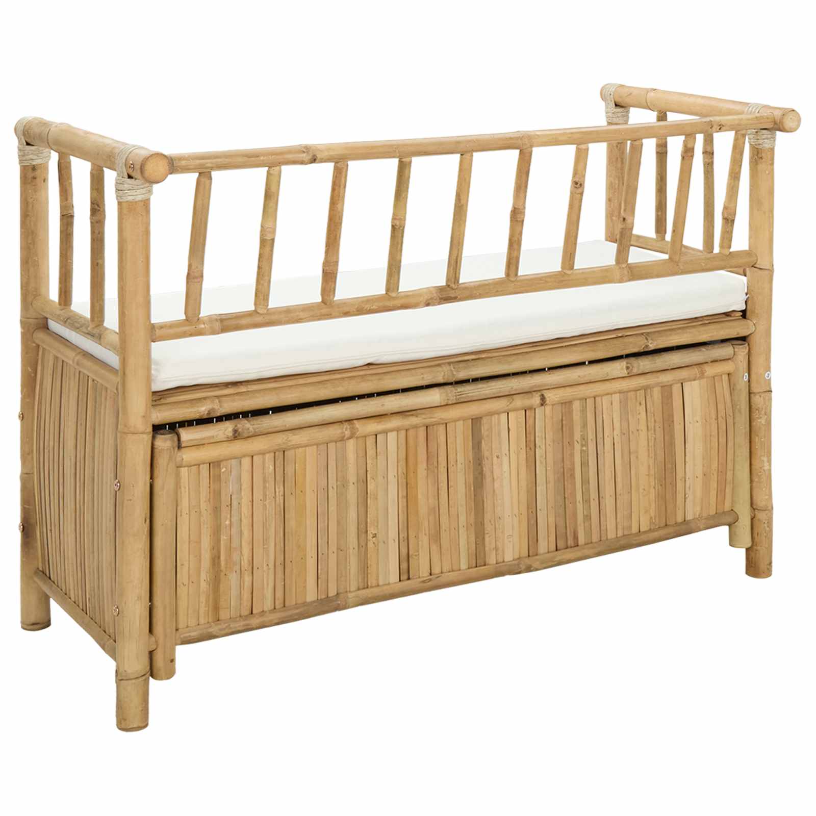 Klupa za vrtno skladištenje 110 x 47 x 80 cm Bambus Prirodna