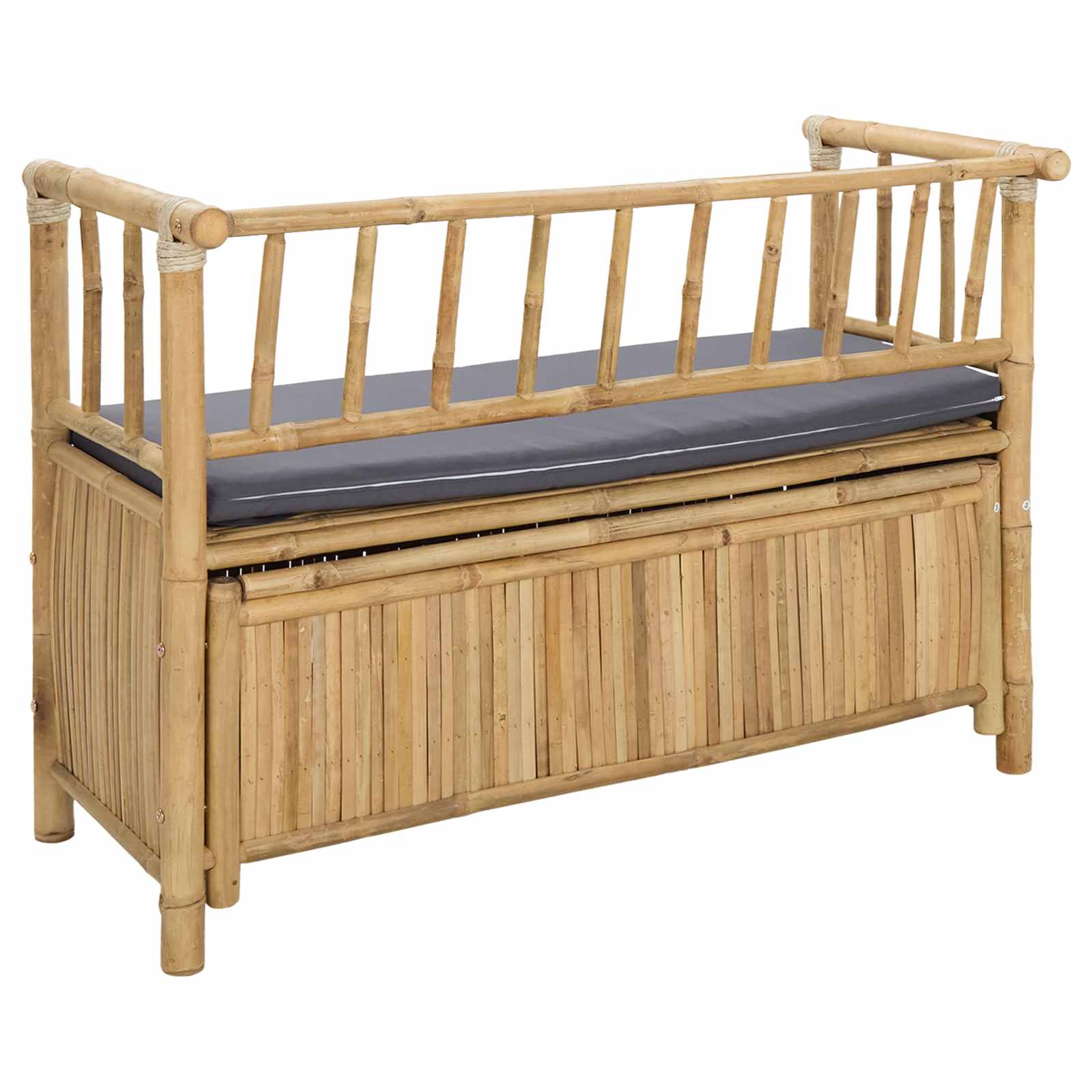 Klupa za vrtno skladištenje 110 x 47 x 80 cm Bambus Prirodna