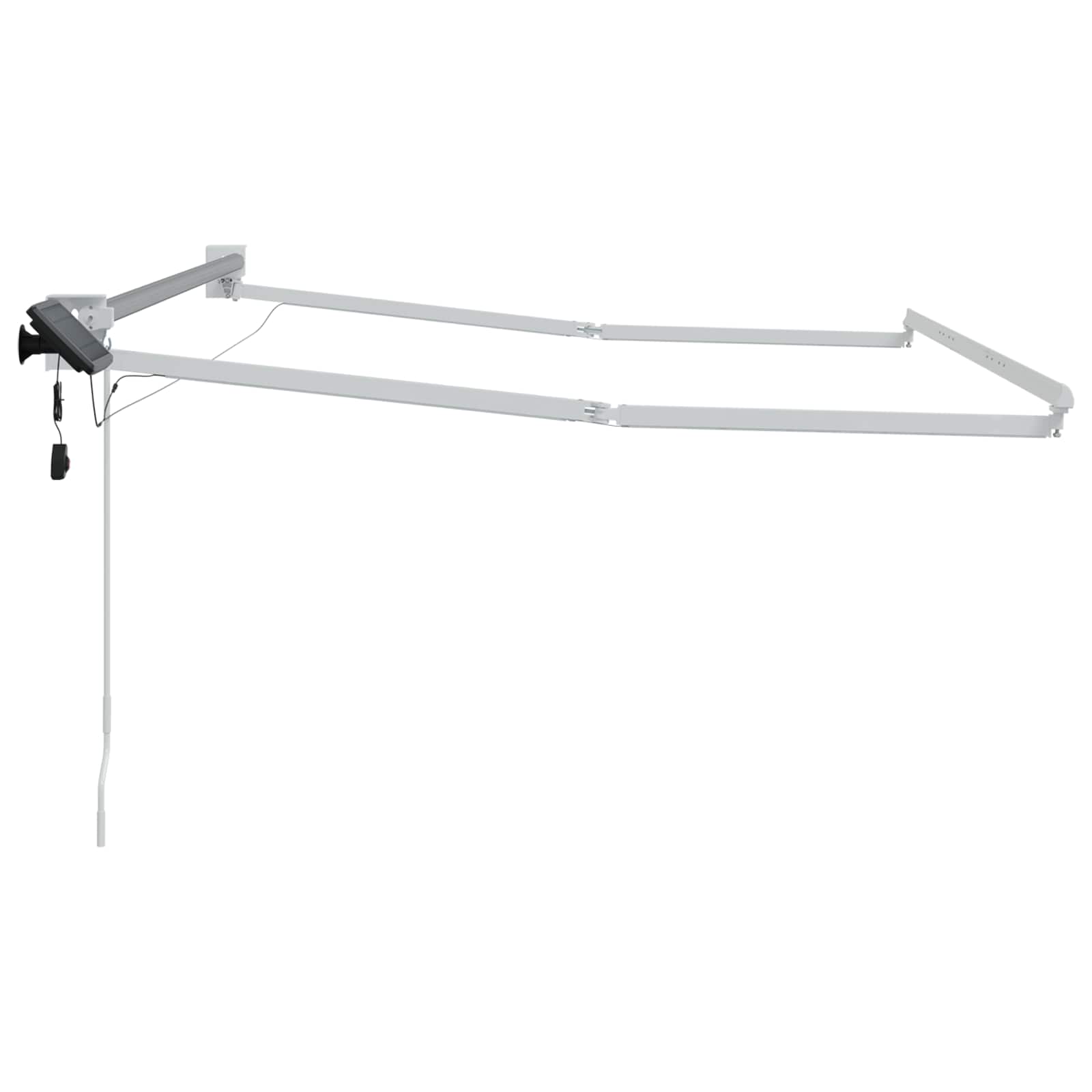 Električni sklopivi okvir tende Bijeli 2,5 x 2 m Aluminij