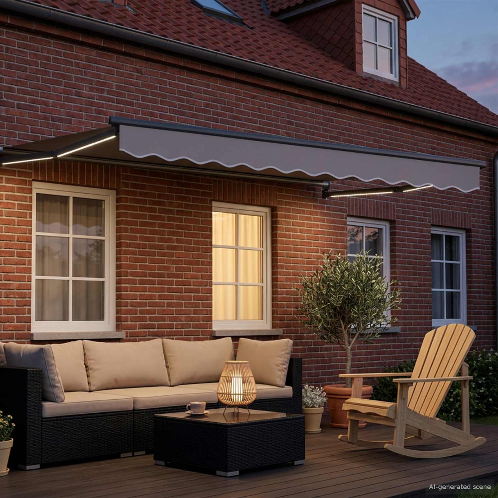 Električni sklopivi okvir tende Antracit 3,5 x 2 m Aluminij