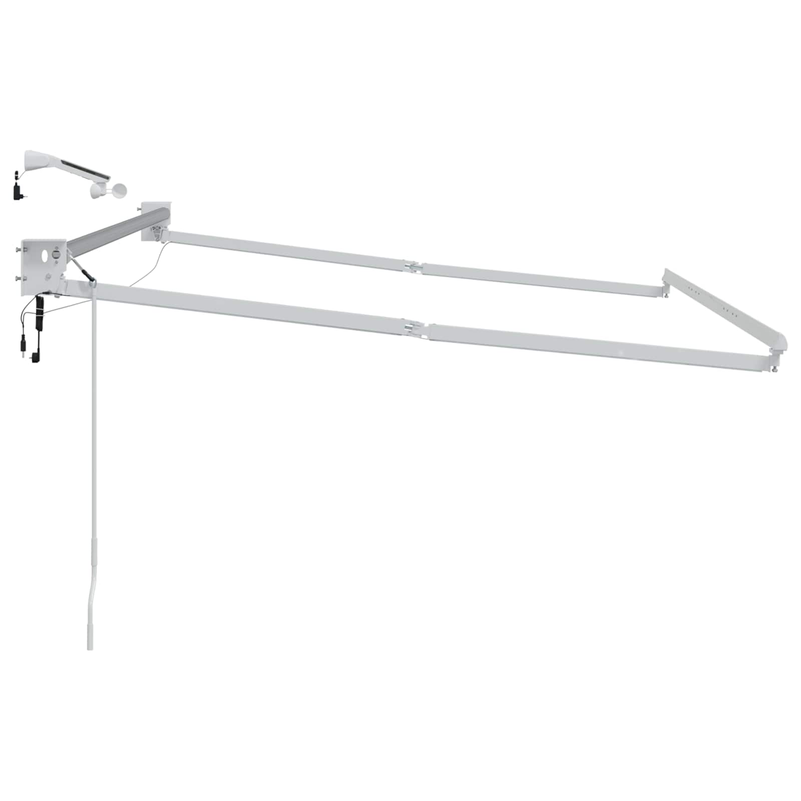 Električni sklopivi okvir tende Bijeli 2,5 x 2 m Aluminij