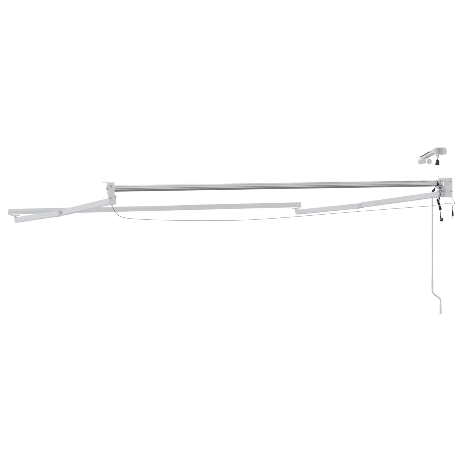 Električni sklopivi okvir tende Bijeli 3,5 x 2,5 m Aluminij