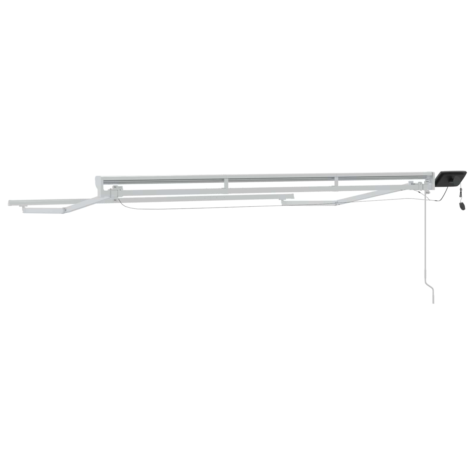 Ručni okvir tende s LED-ima Bijeli 3 x 2,5 m Aluminij