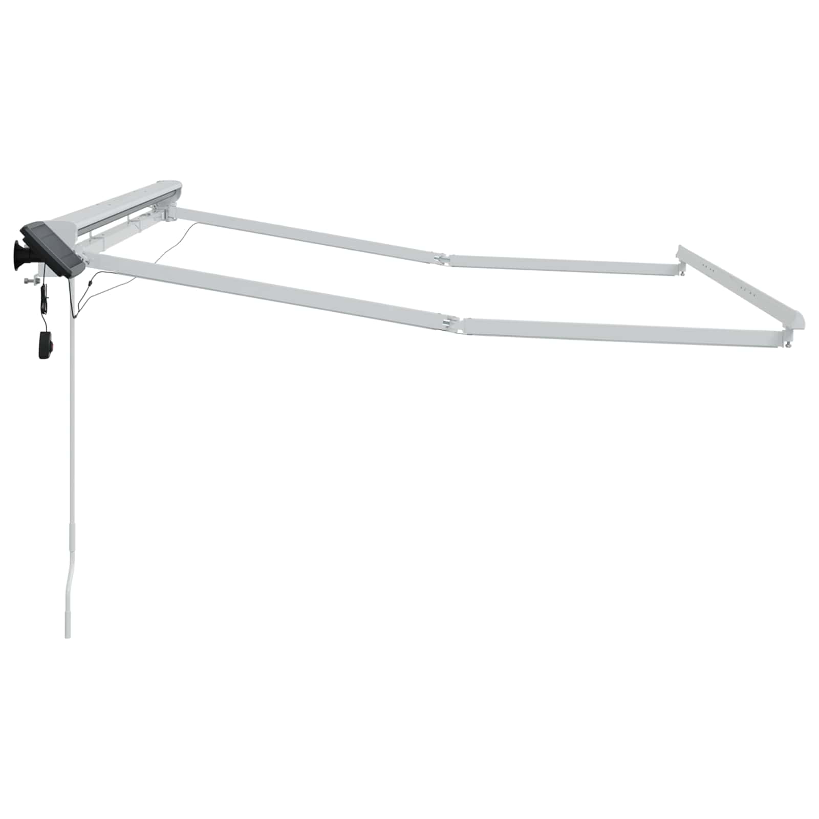 Ručni okvir tende s LED-ima Bijeli 3,5 x 2,5 m Aluminij