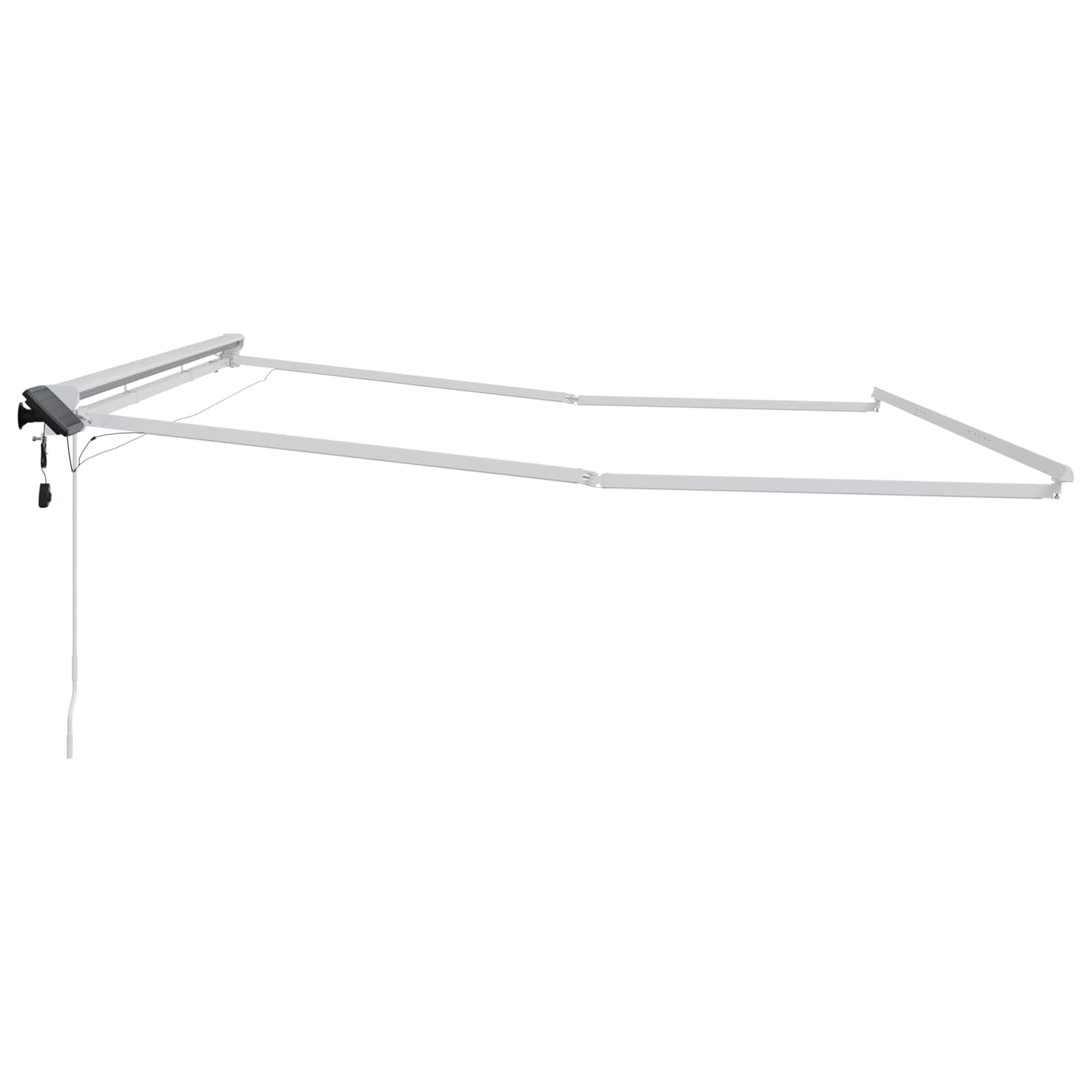 Ručni okvir tende s LED-ima Bijeli 4 × 3 m Aluminij