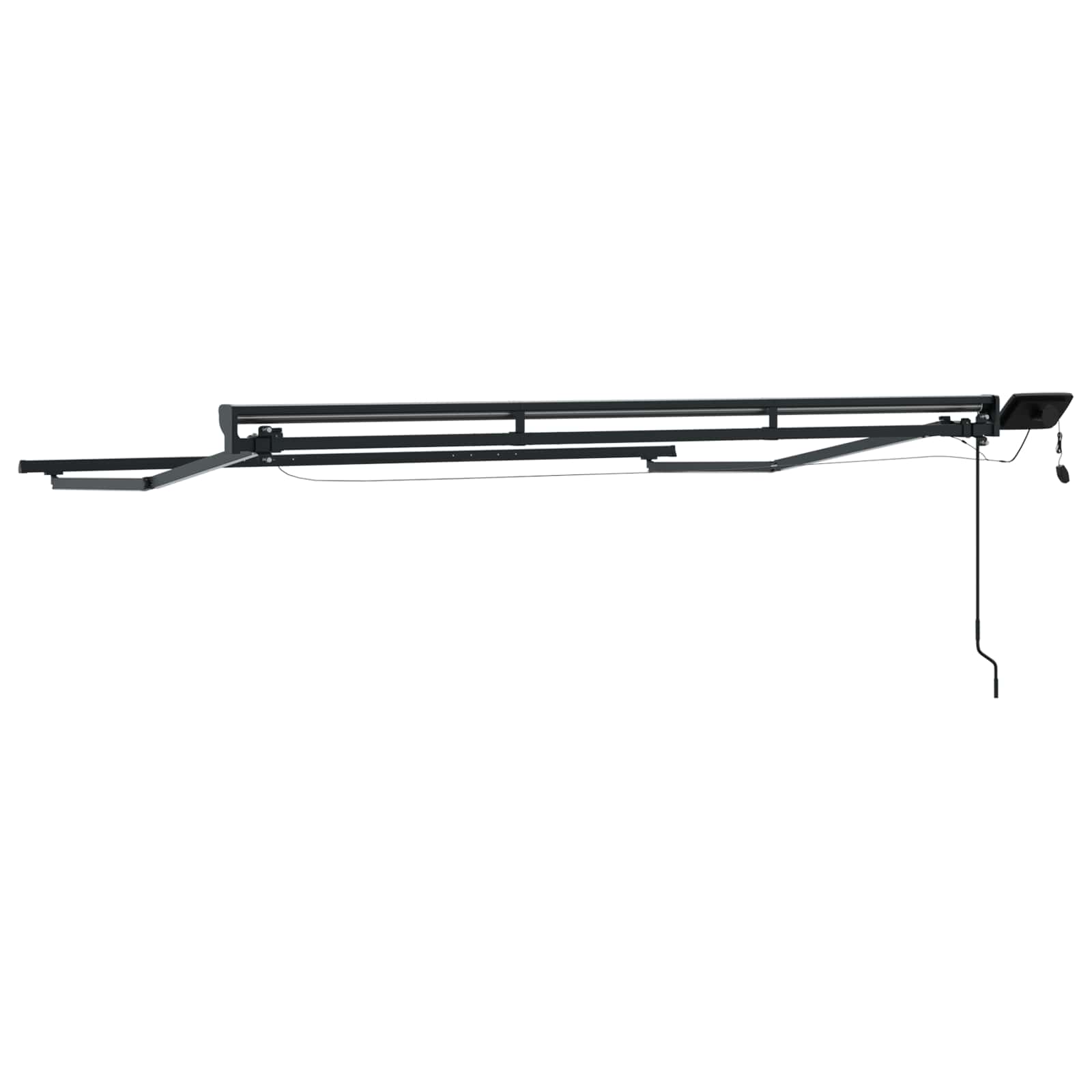 Ručni okvir tende s LED-ima Antracit 3 x 2,5 m Aluminij