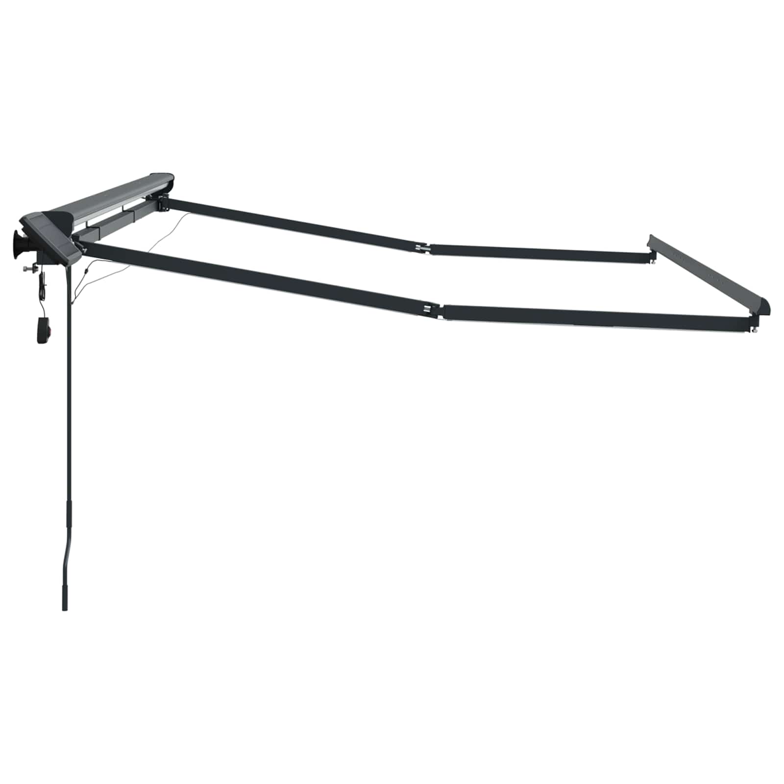 Ručni okvir tende s LED-ima Antracit 3,5 x 2,5 m Aluminij