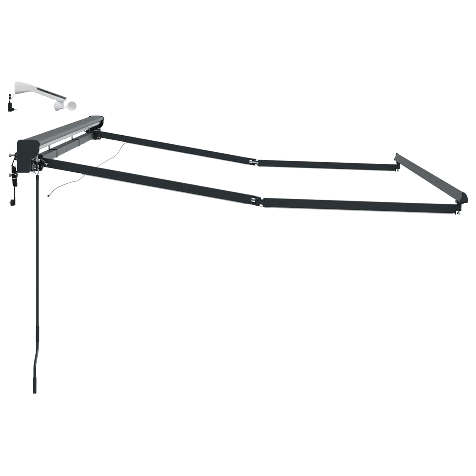 Okvir električne tende s LED-ovima Antracit 3 x 2 m Aluminij
