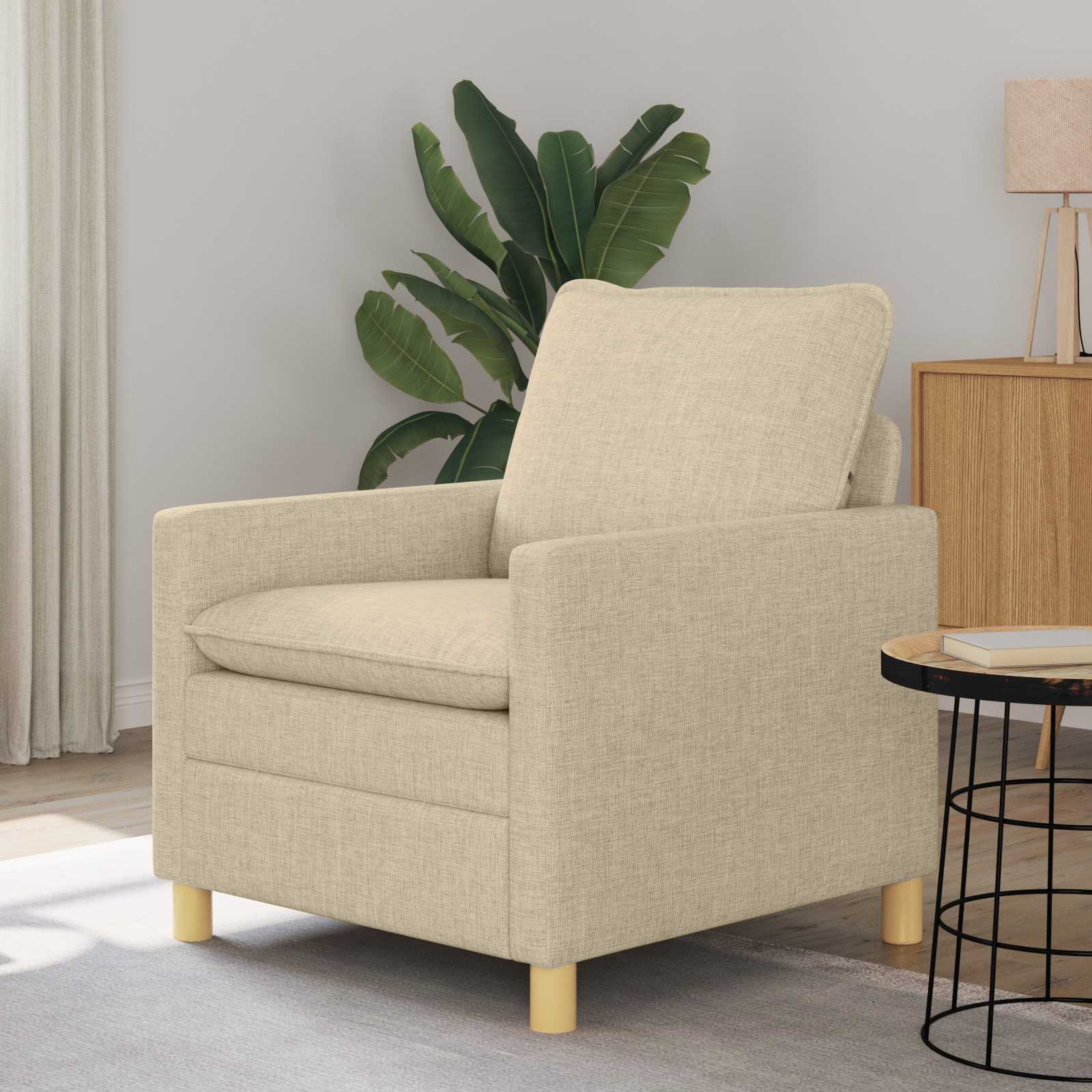 Sofa Krem 76 x 81 x 87,5 cm Tkanina