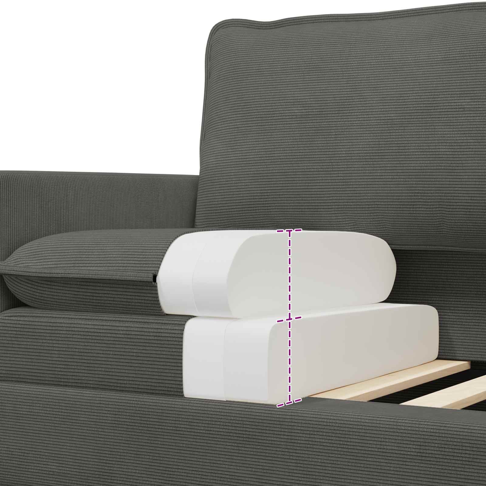 Sofa Tamnosiva 76 x 81 x 87,5 cm Tkanina