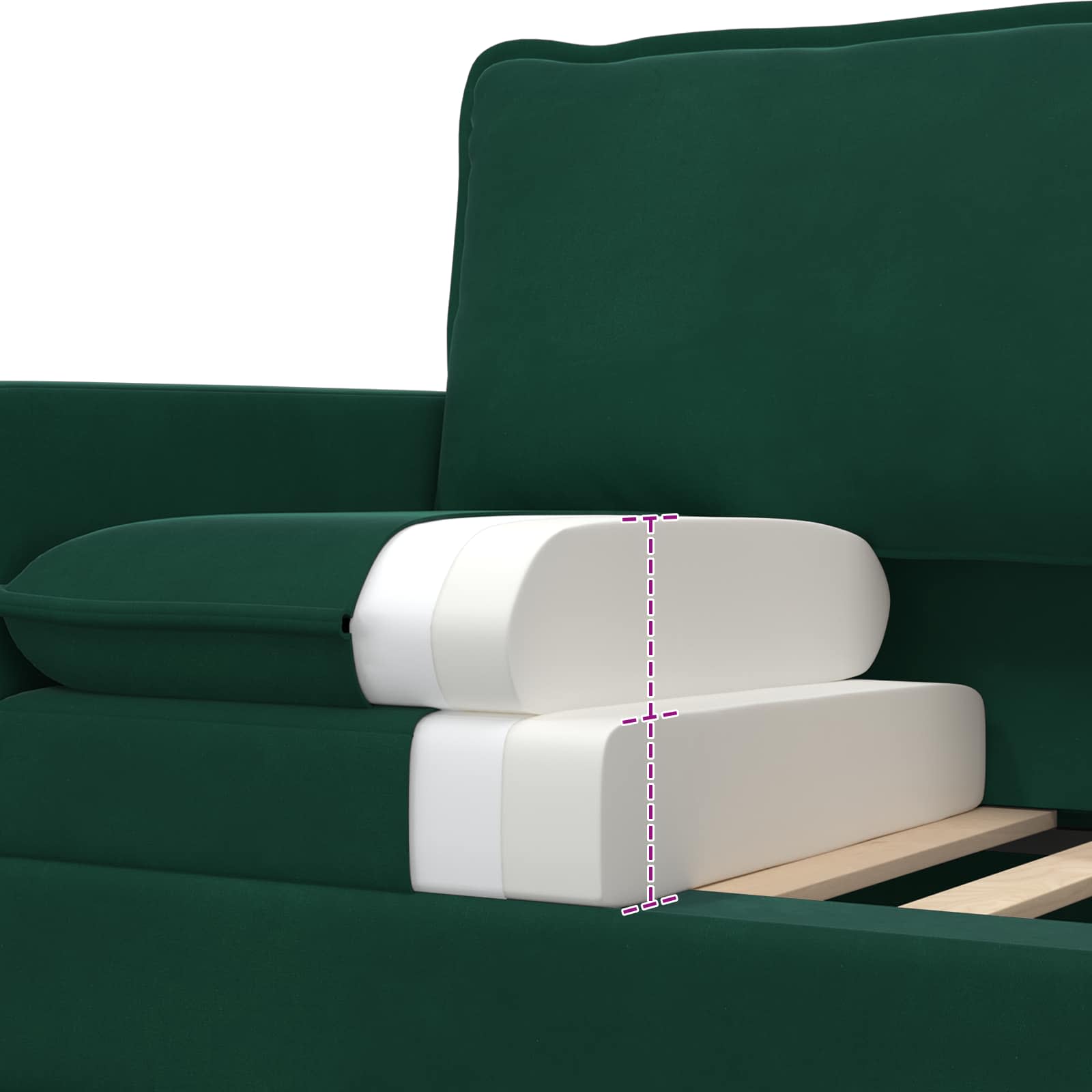 Sofa Tamnozelena 126 x 81 x 87,5 cm