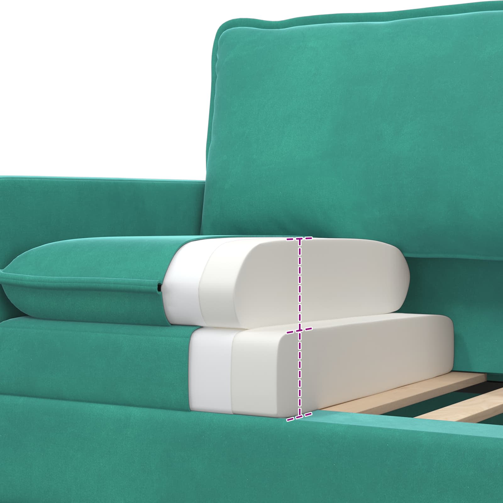 Sofa Tirkizna 126 x 81 x 87,5 cm Baršun