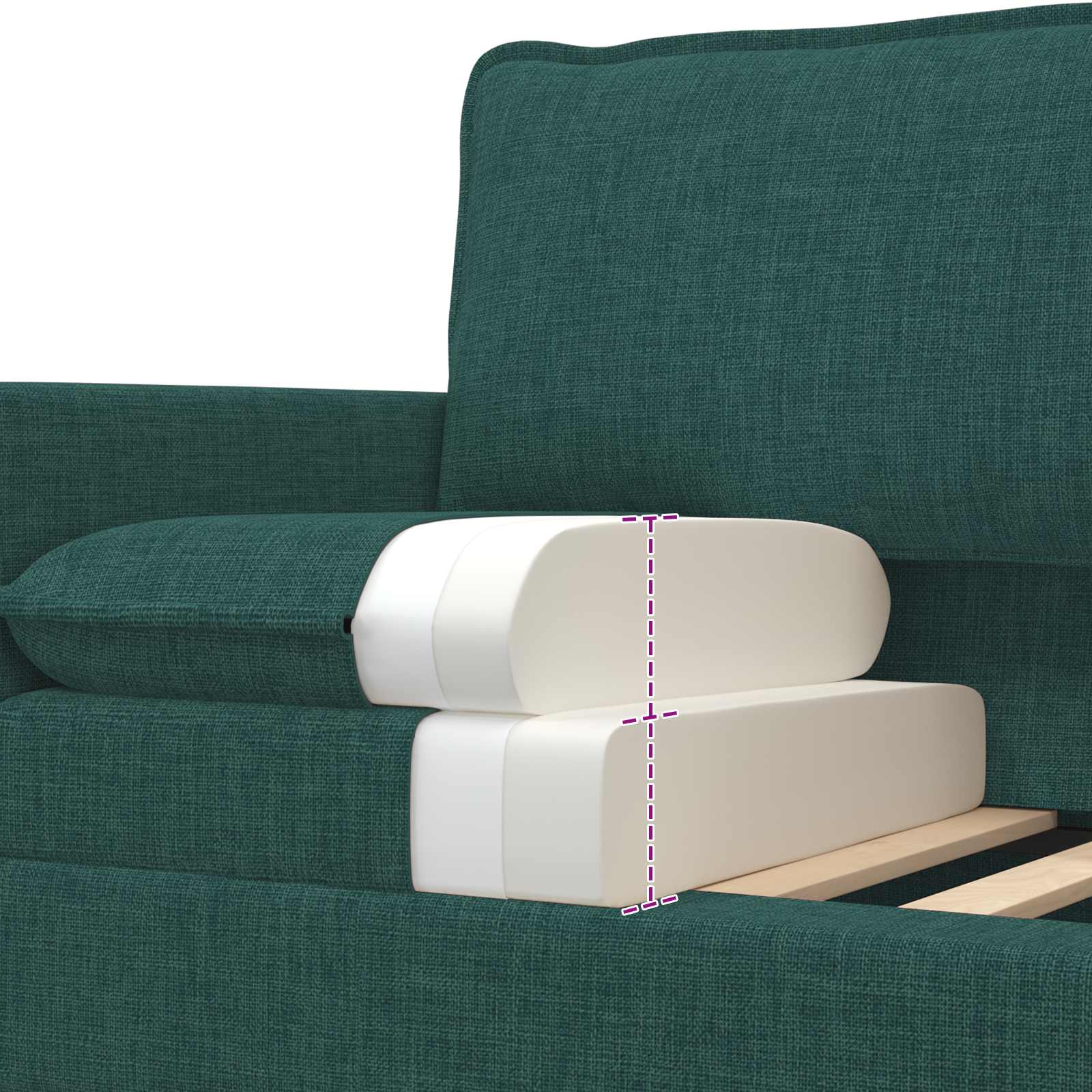 Sofa Tamnozelena 156 x 81 x 87,5 cm Tkanina