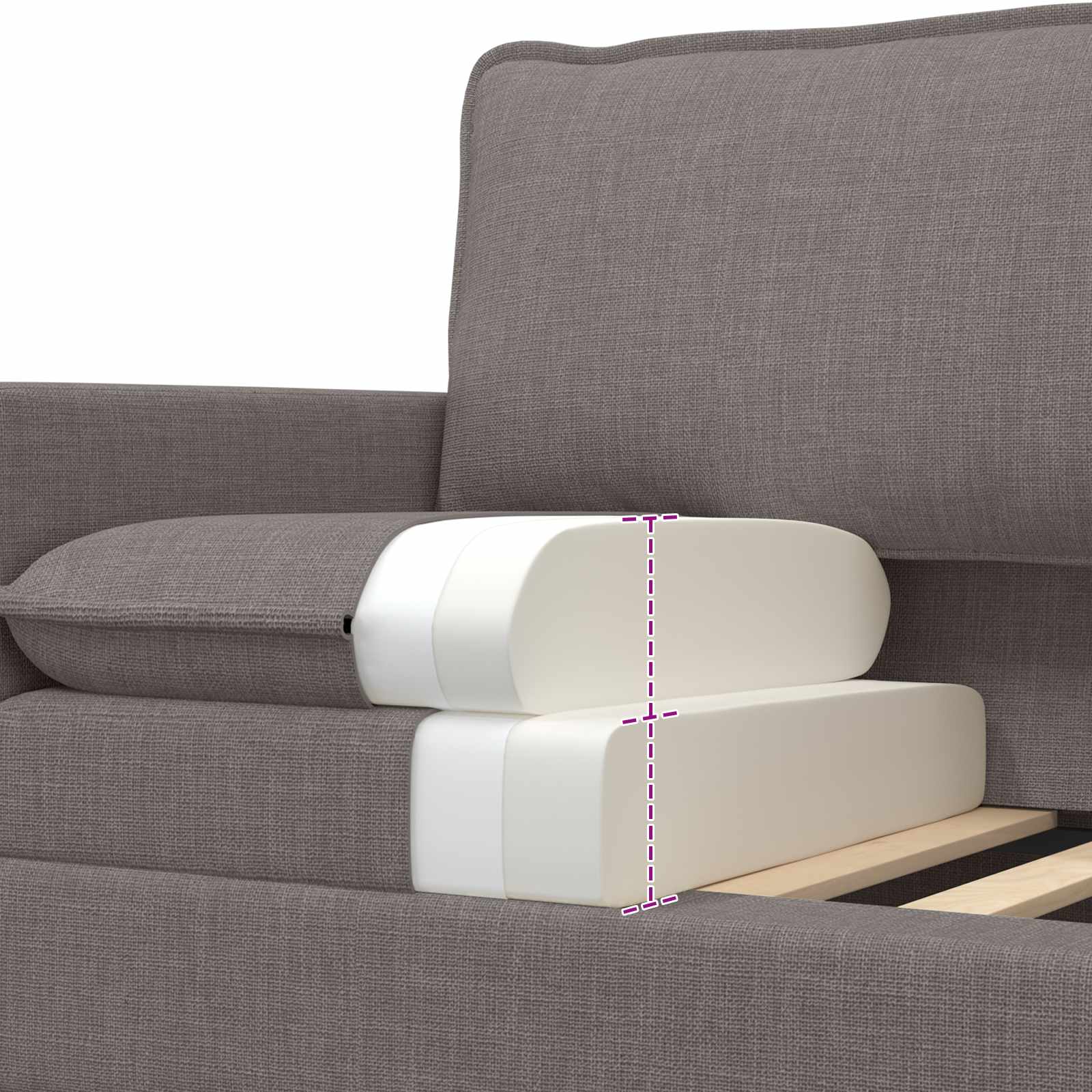 Sofa Sivosmeđa 156 x 81 x 87,5 cm Tkanina