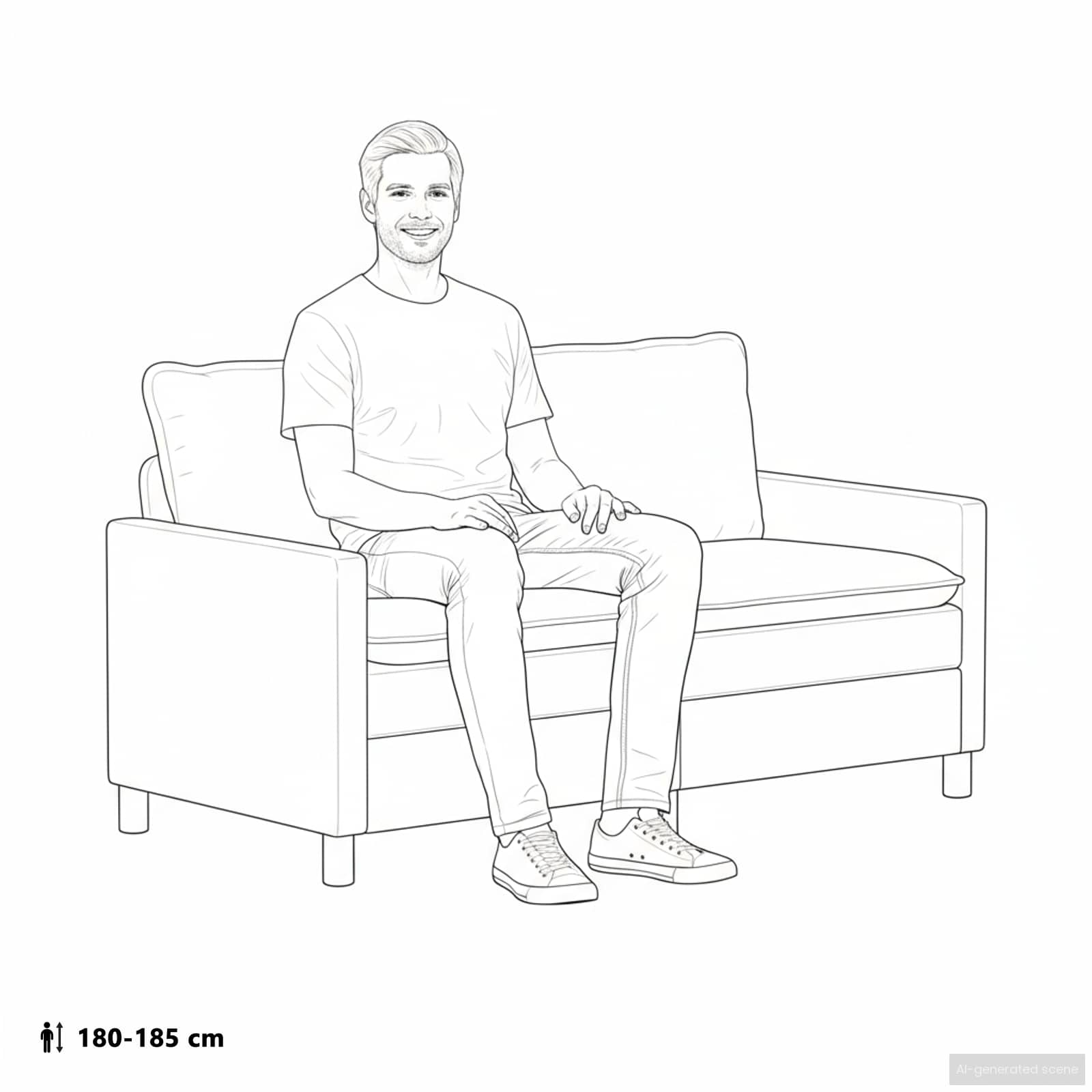 Sofa Krem 156 x 81 x 87,5 cm Tkanina