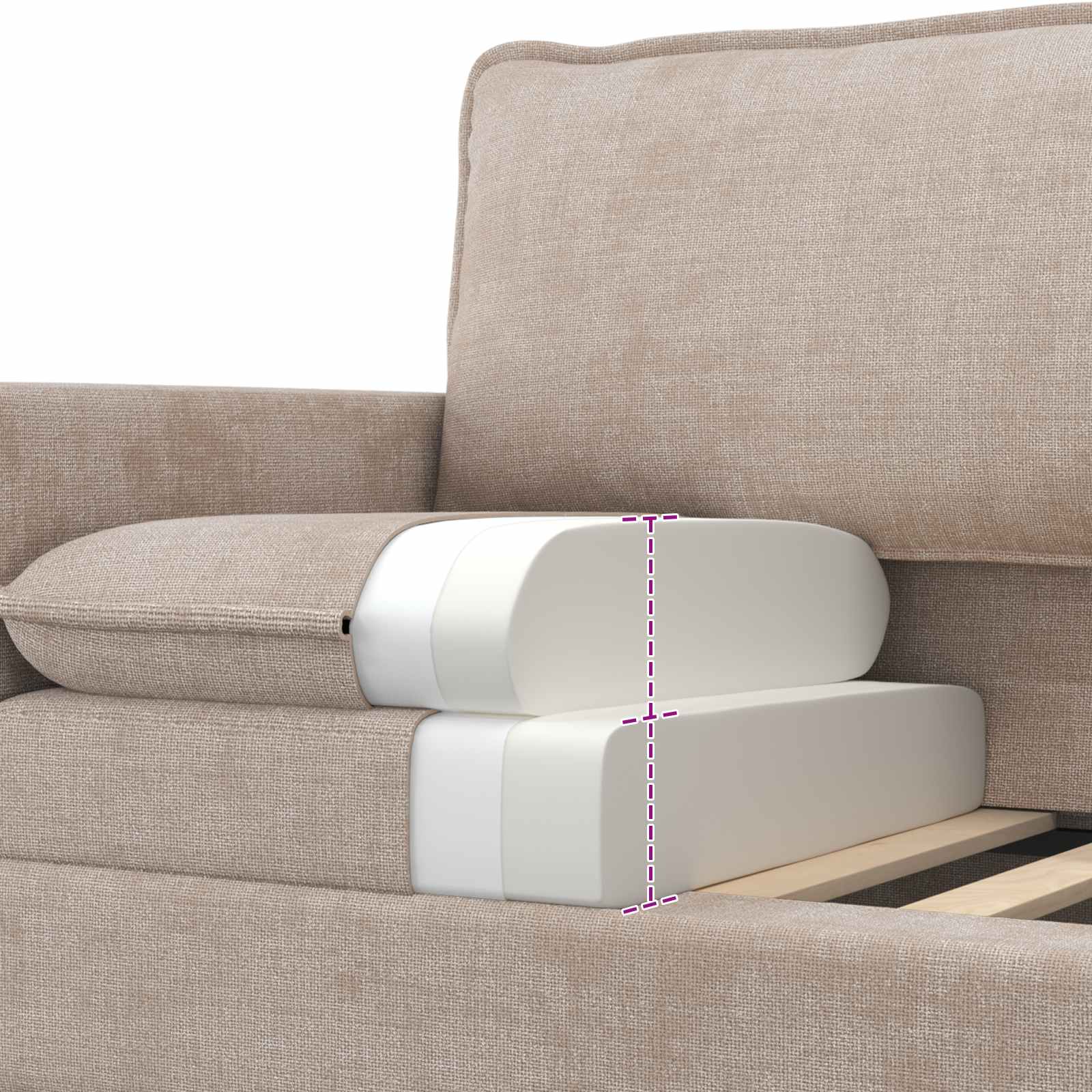 Sofa Bež 156 x 81 x 87,5 cm Poliester