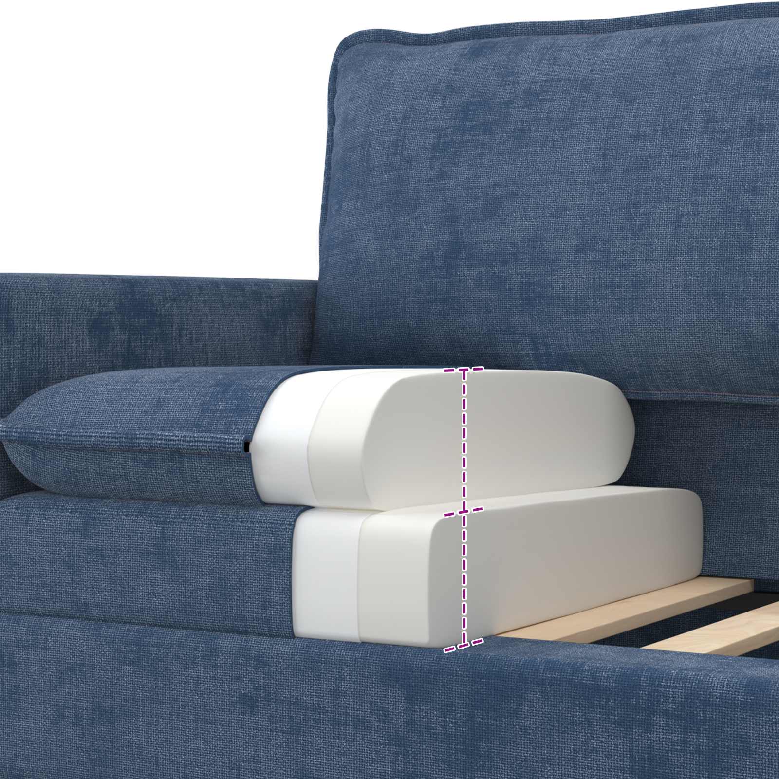 Sofa Plava 156 x 81 x 87,5 cm Poliester
